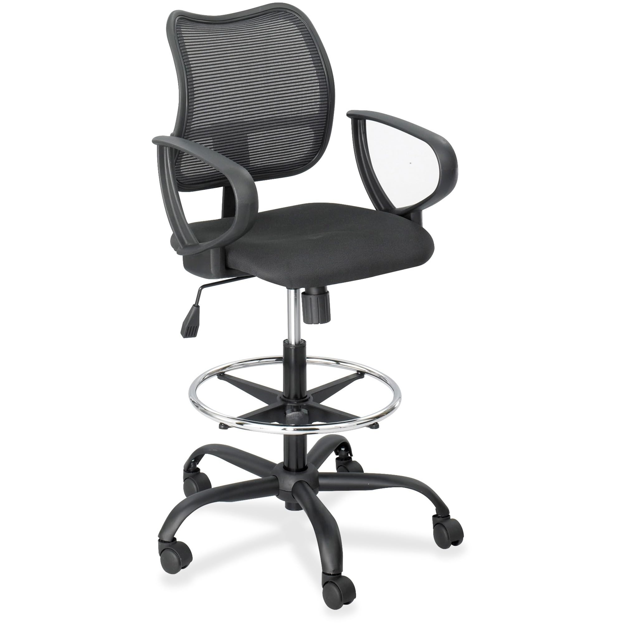 Safco Vue Ergonomic Mesh Back Computer Chair - Heavy Duty Stool with 360° Swivel & 5-Star Base - 250 lbs Weight Capacity (Black) - Perfect for Office, Home Workspace & Gaming Setup