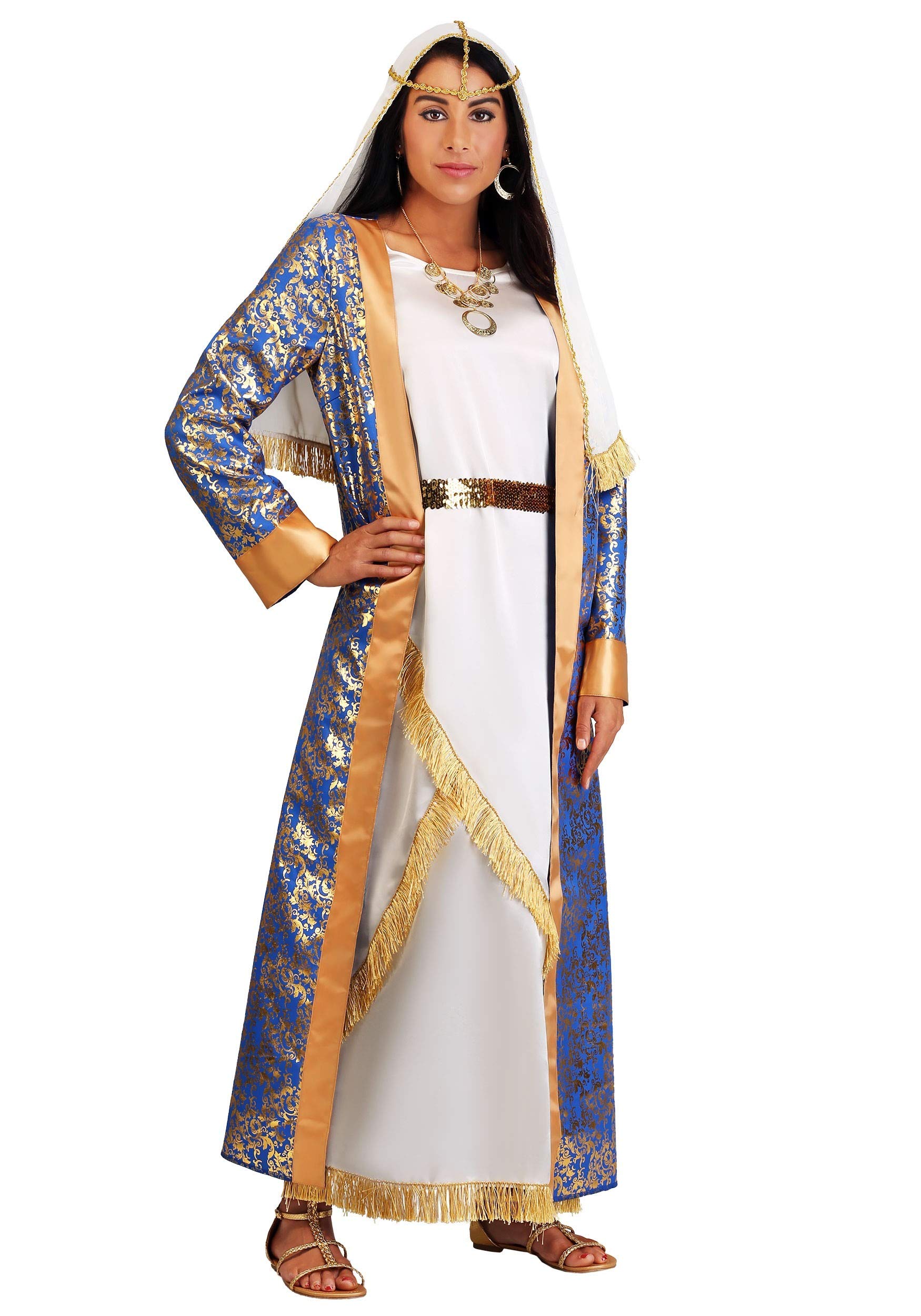 Elegant Queen Esther Costume for Women - Royal Queen Dress for Halloween, Cosplay & Themed Parties - Perfect for Purim, Renaissance Fairs & Costume Events
