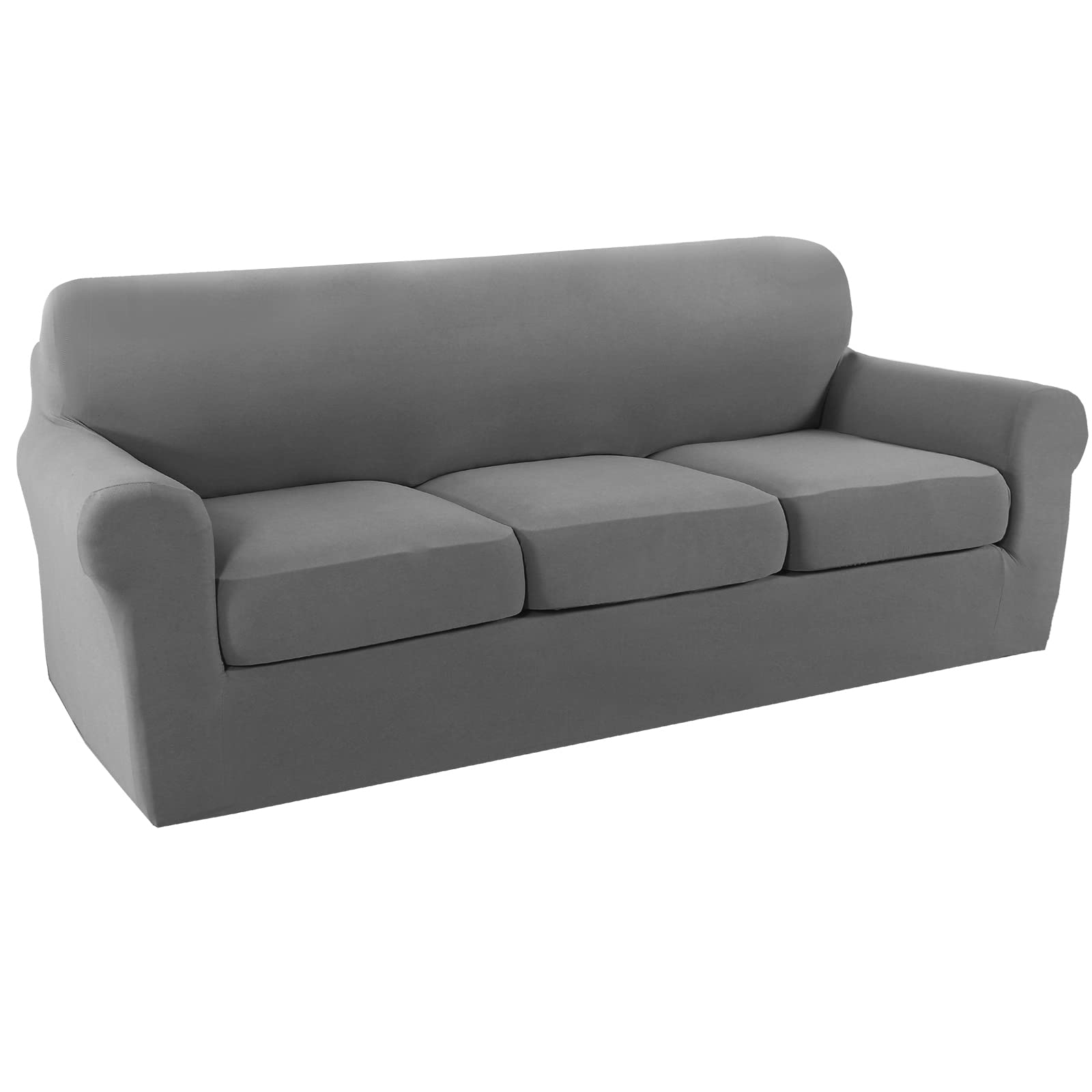 PrinceDeco Stretch Sofa Cover for 3-Seat Couch - Thickened Pet-Friendly Slipcover for Dogs & Cats - Furniture Protector (88