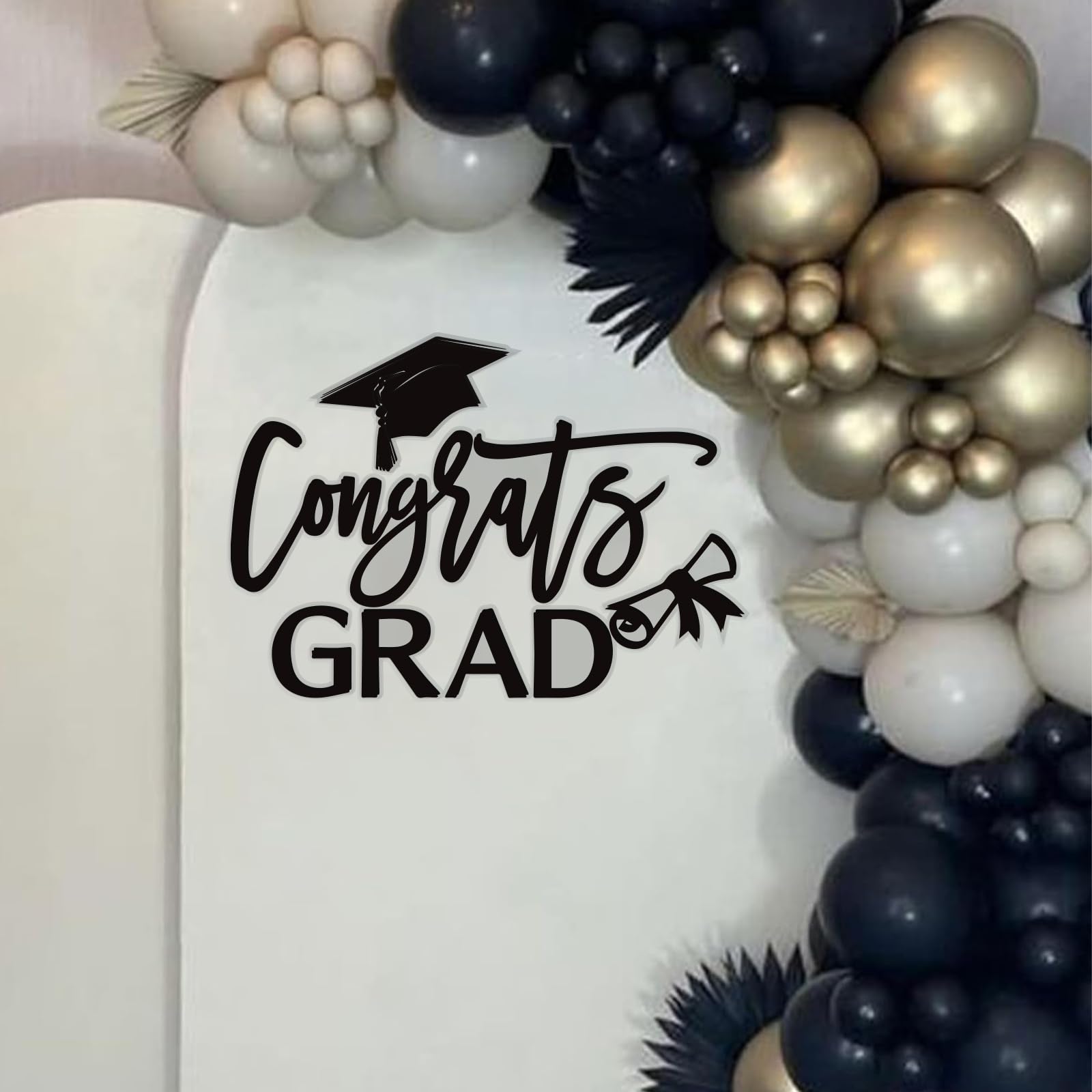 Class of 2025 Graduation Decal - Congrats Grad Vinyl Sign for Balloon Arch, Grad Party Decorations & Event Planning - Perfect for Graduation Ceremonies, School Celebrations and Photo Backdrops