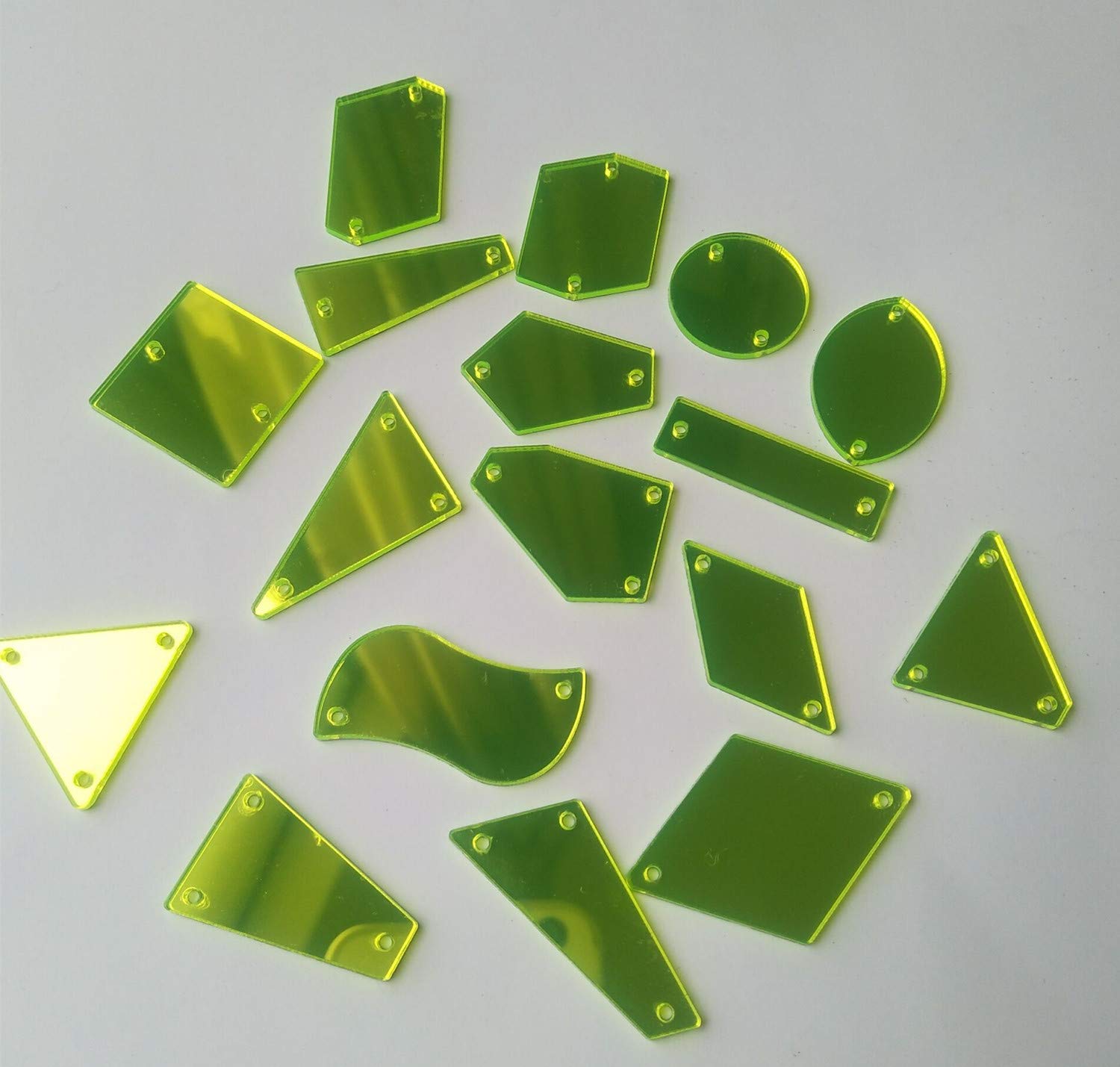 Neon Yellow Rhinestone Beads for DIY Wedding Dresses & Costumes