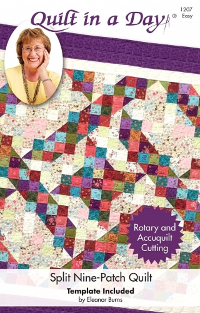 Eleanor Burns Split Nine-Patch Quilt Pattern - Easy DIY Quilting Kit for Beginners | Perfect for Bedding, Home Decor & Gift Giving