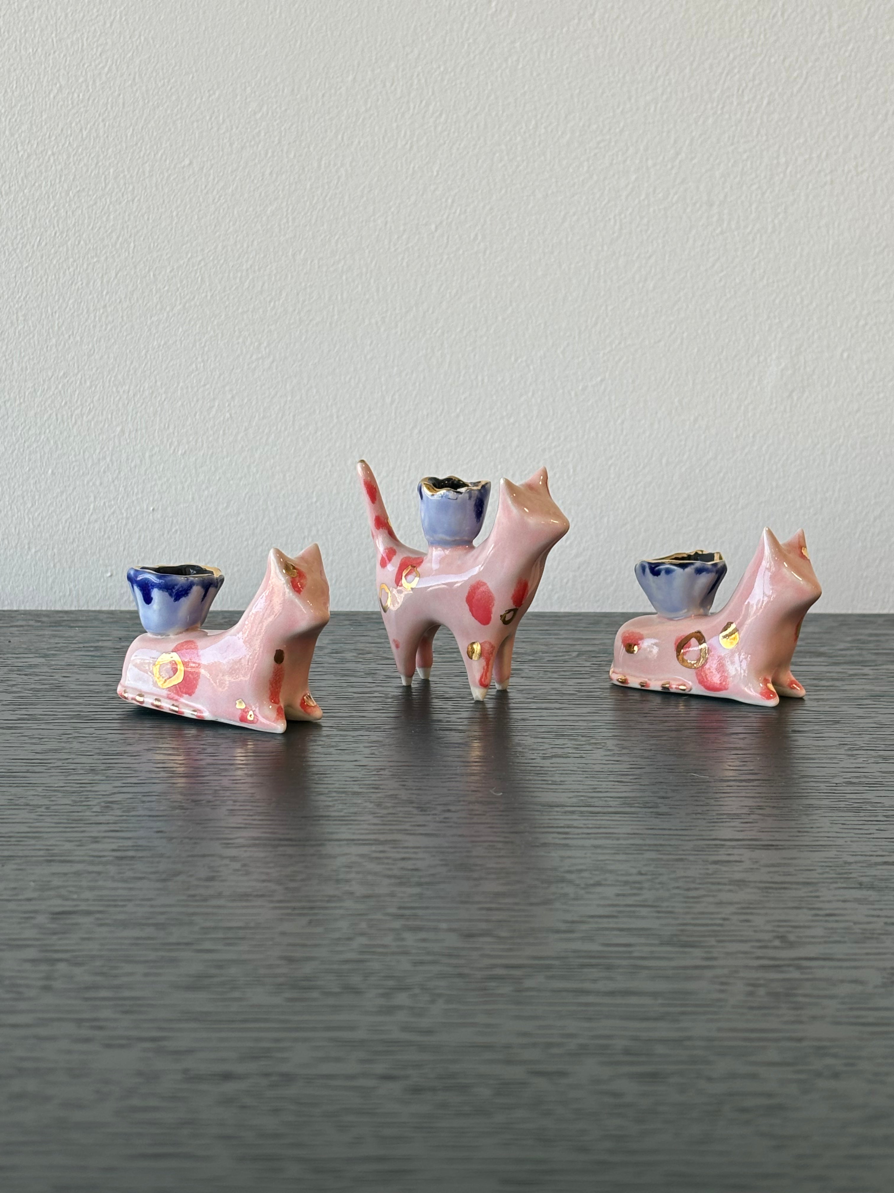 Small Sitting Cat Candle Holder - Decorative Ceramic Tea Light Holder for Home Decor, Gifts, and Romantic Ambiance | Perfect for Table Centerpieces, Weddings, and Cozy Evenings