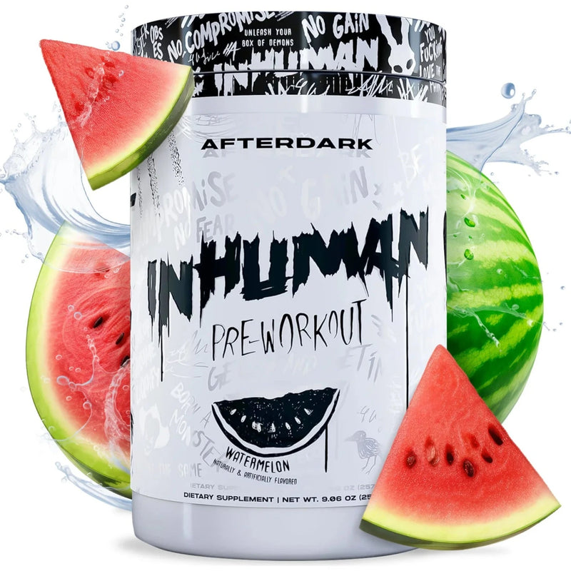 AfterDark InHuman Pre Workout Powder 257g - Energy Booster & Muscle Performance Supplement for Gym, Bodybuilding & Intense Workouts