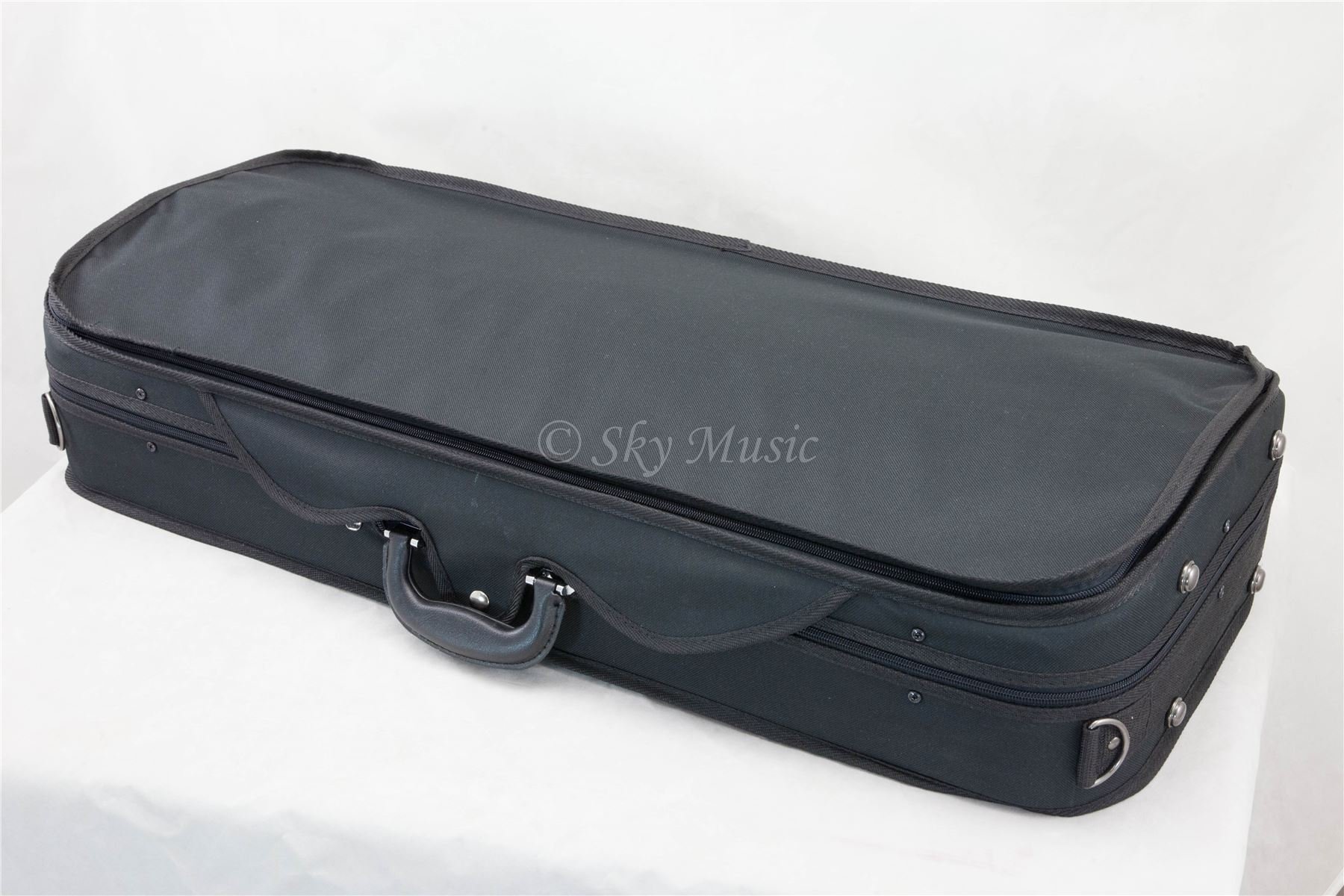 SKY Heavy Duty 4/4 Full Size Professional Double Violin Case - Black/Blue | Durable Wooden Violin Storage for Performances & Travel
