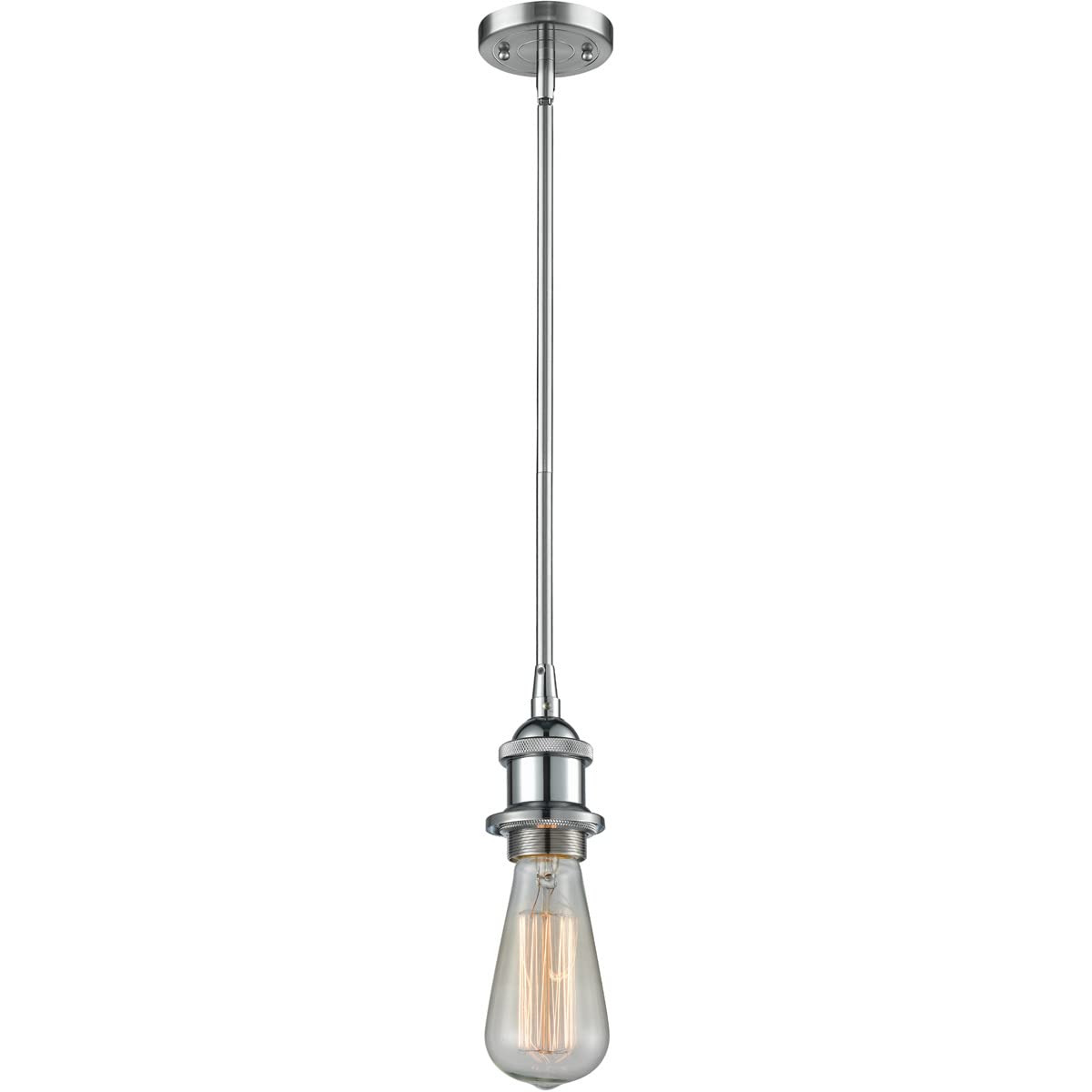 Innovations 516-1S-PC-LED Vintage Style Dimmable LED Pendant Light Fixture - Polished Chrome Finish - Perfect for Kitchen Island, Dining Room or Bar Counter Lighting