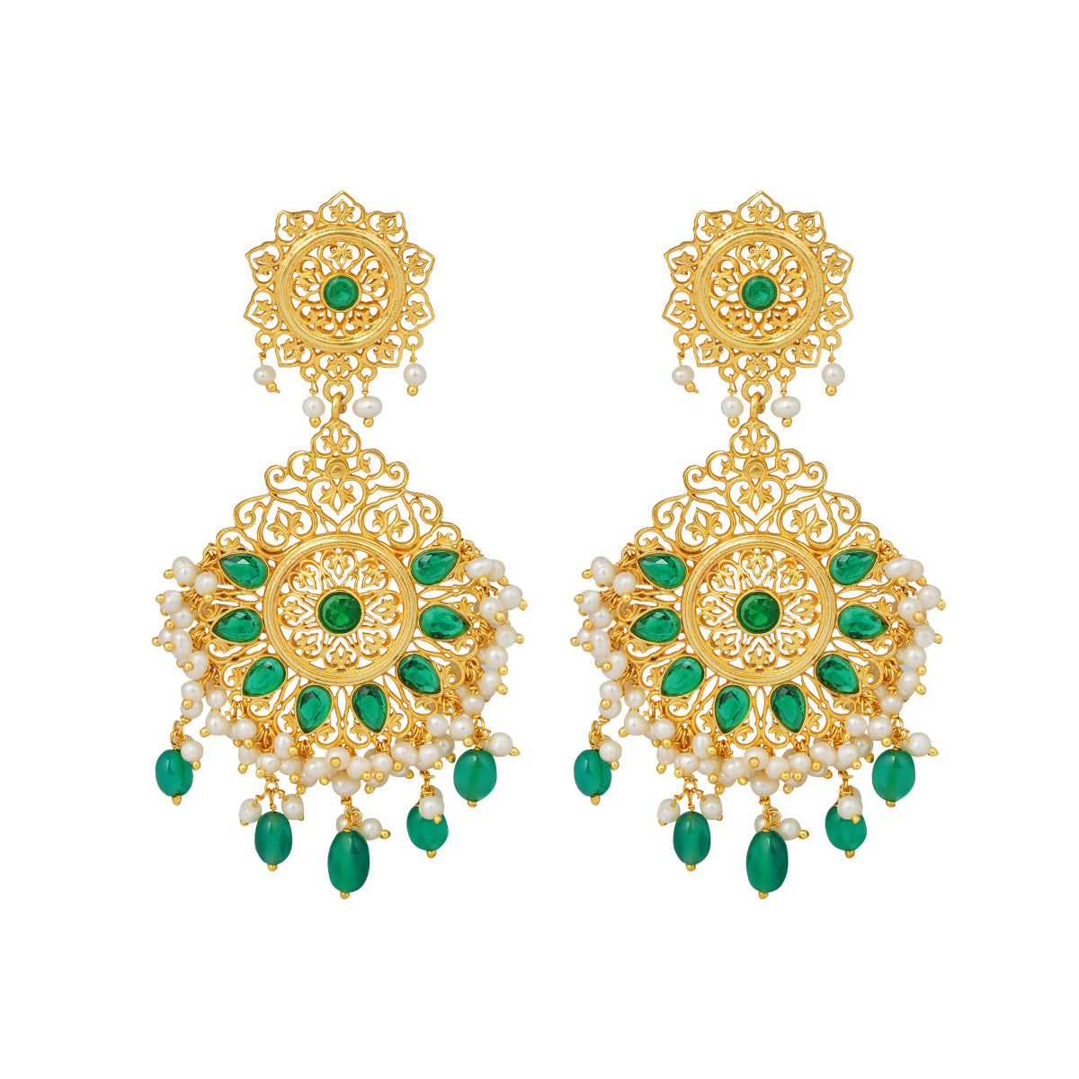 Gul e Bahar Earrings – Elegant Floral Design for Women | Perfect for Weddings, Parties & Special Occasions