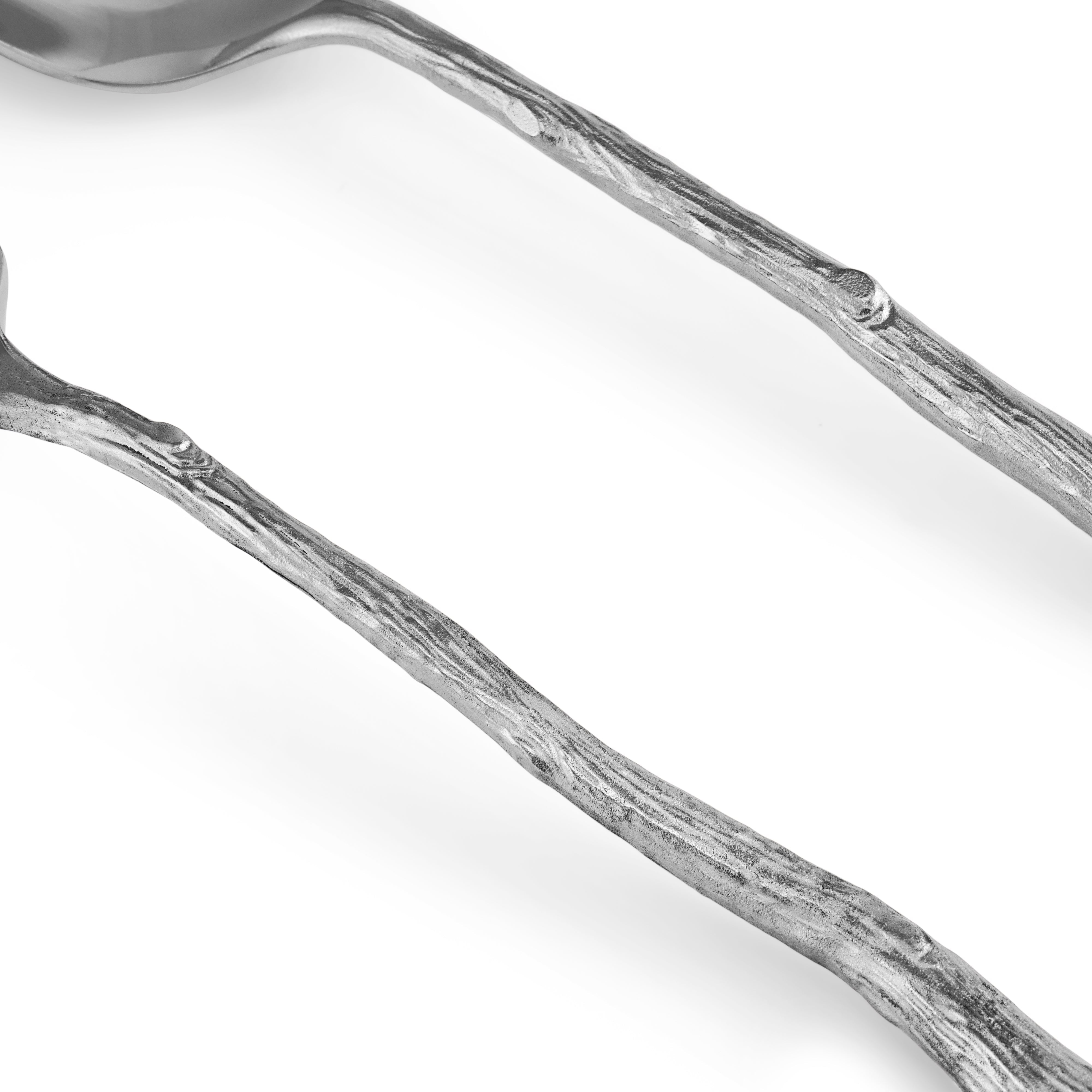 Eco-Friendly Twig Serving Set - Natural Wooden Utensils for Dining & Entertaining - Perfect for Outdoor Picnics, BBQ Parties & Rustic Table Settings