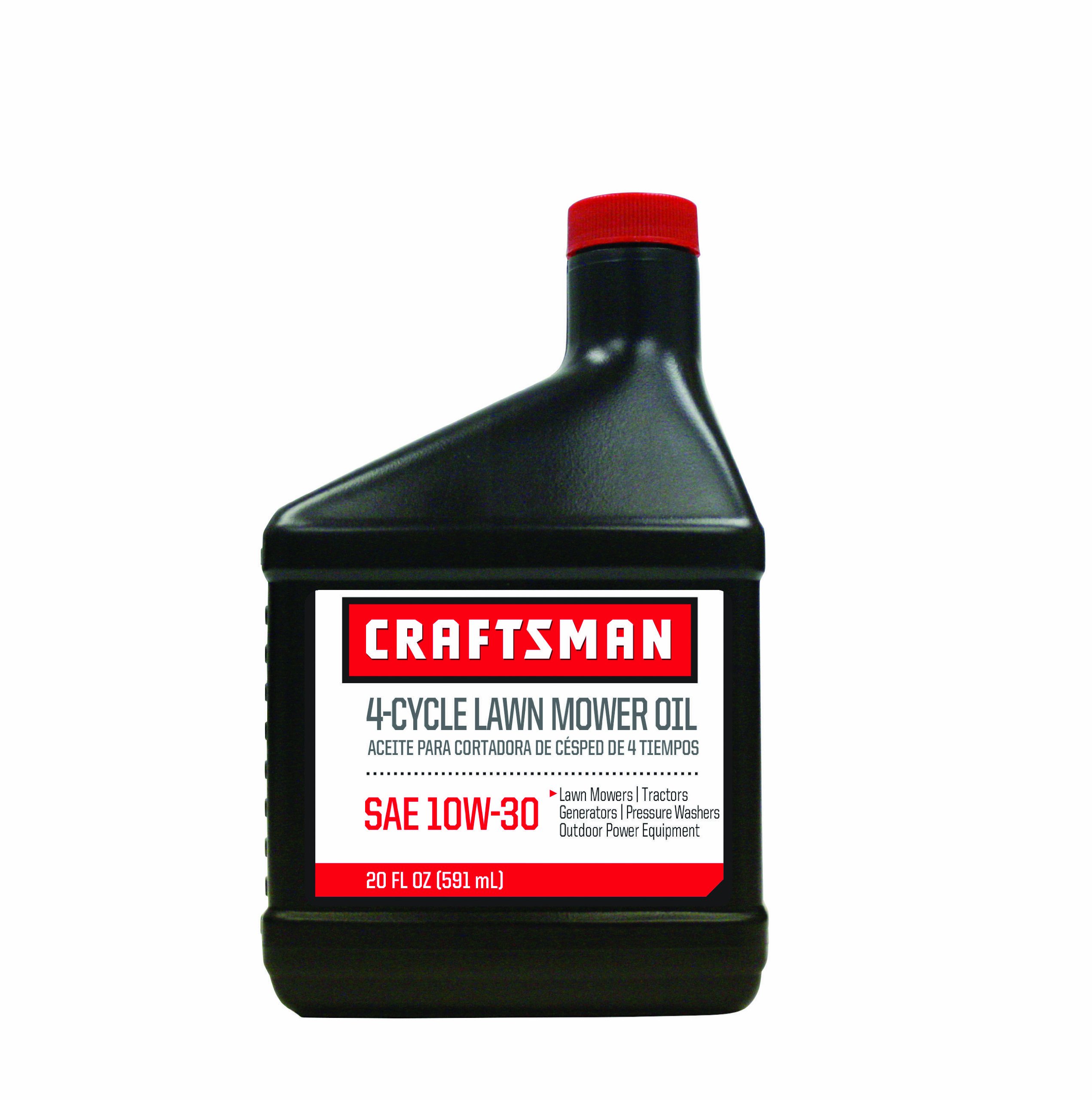 Craftsman SAE 10W-30 4-Cycle Lawn Mower Engine Oil - 20oz Bottle (Pack of 12) - Premium Lubrication for Riding Mowers, Tractors & Outdoor Power Equipment