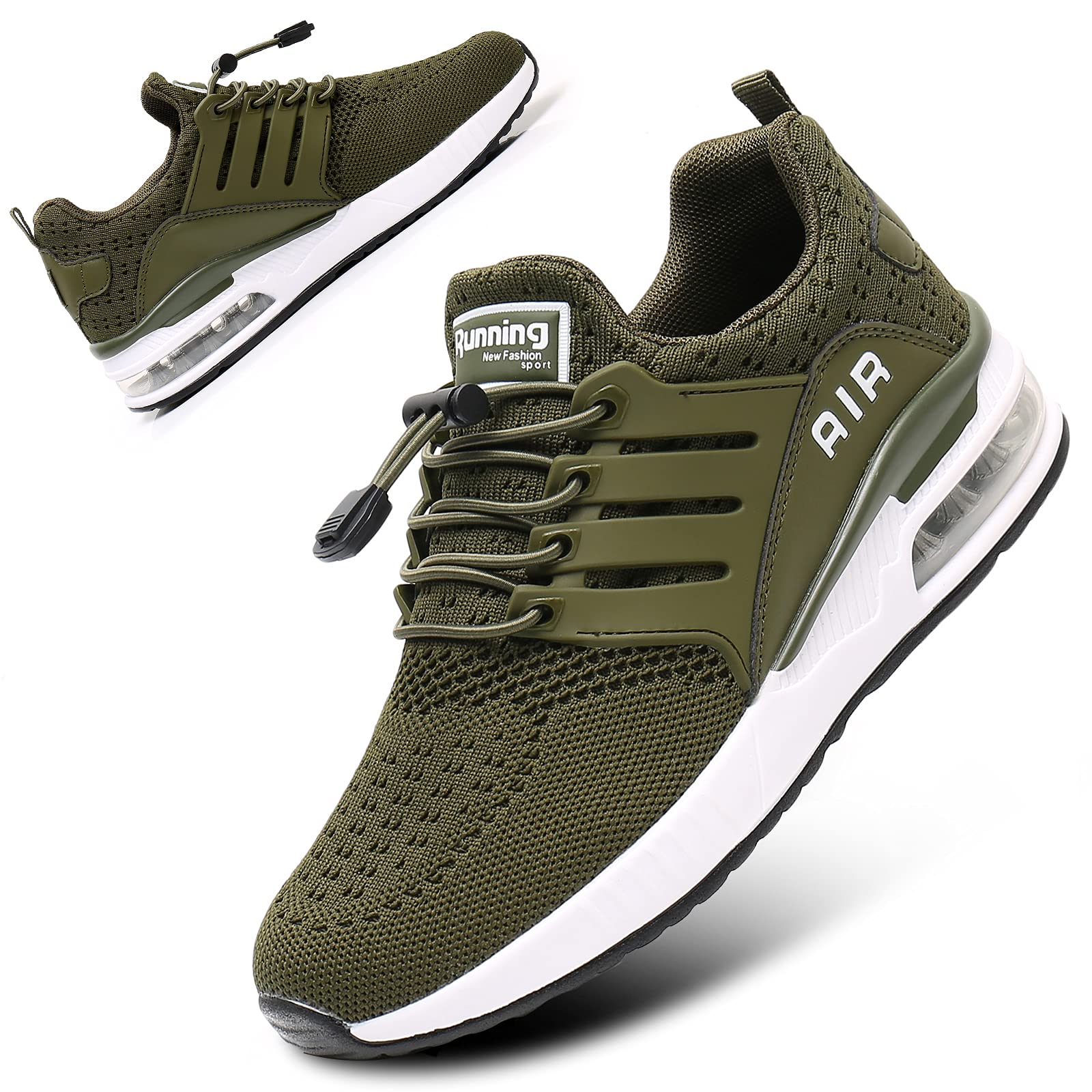 BOGOVER Women's Lightweight Air Running Shoes - Breathable Gym Jogging Tennis Sneakers with Air Cushion Technology | No-Tie Lace Design | Perfect for Running, Workouts & Casual Wear