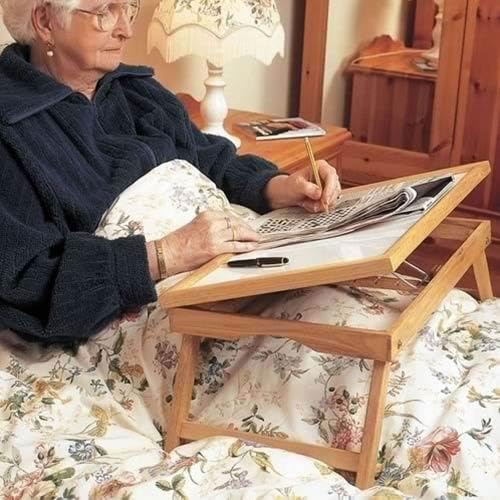 NRS Adjustable Tray - Bed Table for Eating & Reading