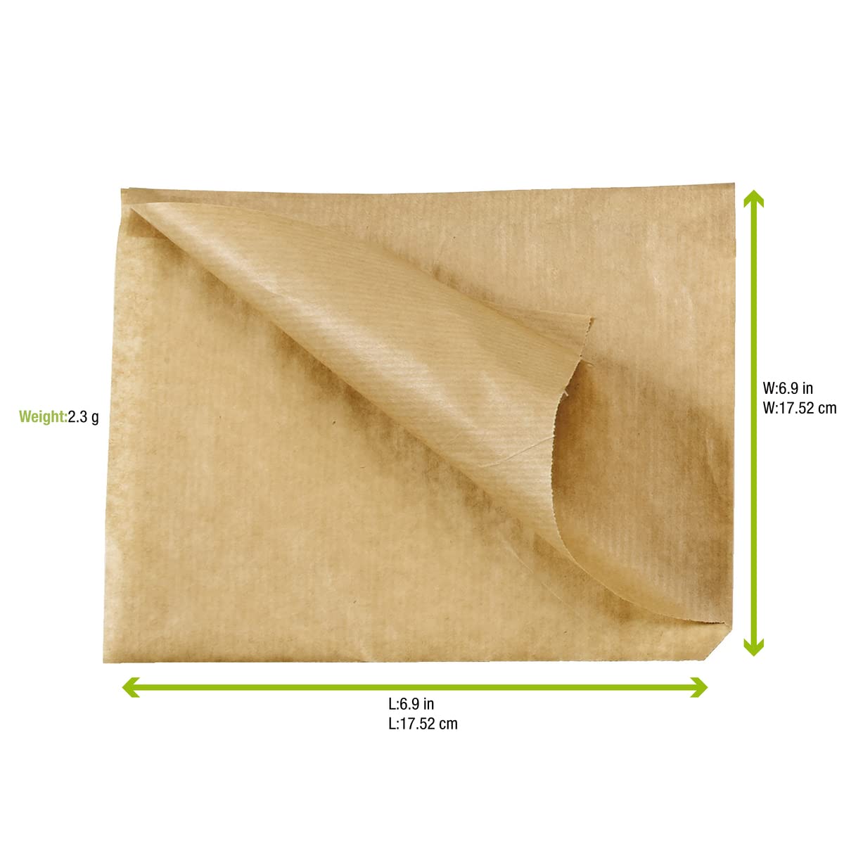 PACKNWOOD 210PAPOK17 Brown Greaseproof Bags for Baskets - 6.5 x 6.5 Inch Kraft Paper Liners (Case of 1000) - Perfect for Bakery, Deli, Catering & Takeout Food Packaging