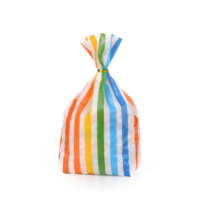 Rainbow Plastic Candy Bags - Gusseted 4 x 2 x 9.5 Inches - 4000 Count Bulk Box for Parties, Baking & Retail Packaging