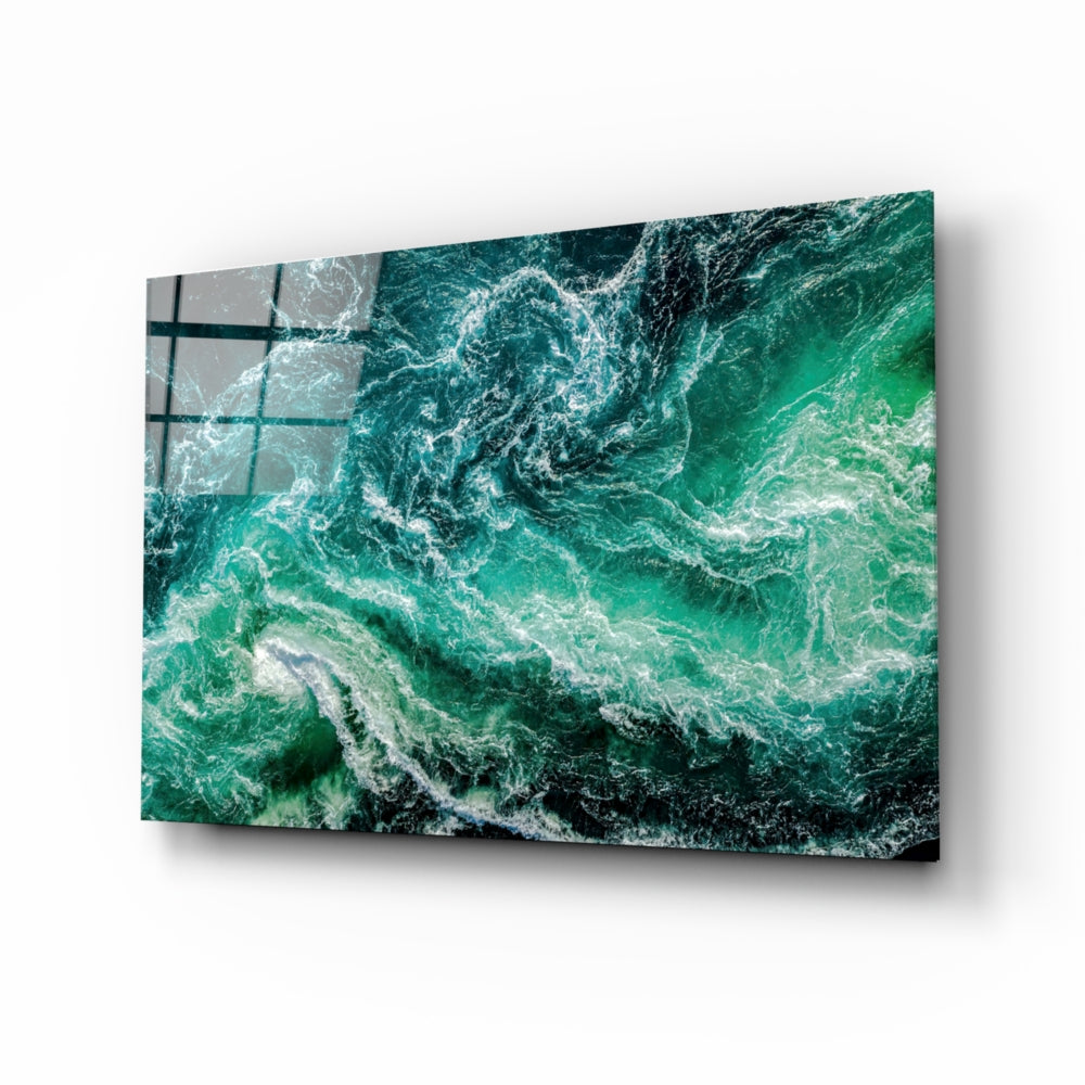 Green Waves - Eco-Friendly Home Decor & Sustainable Gifts for Housewarming, Wedding, Birthday - Perfect for Living Room, Bedroom, Office Decor