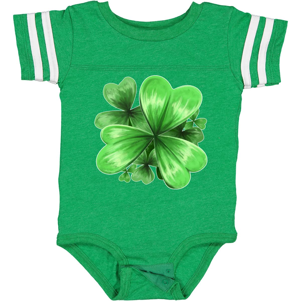 Inktastic Painted Clover Patch Shamrocks Baby Bodysuit - St. Patrick's Day Outfit for Babies & Toddlers - Perfect for Irish-Themed Parties, Family Photos & Holiday Celebrations