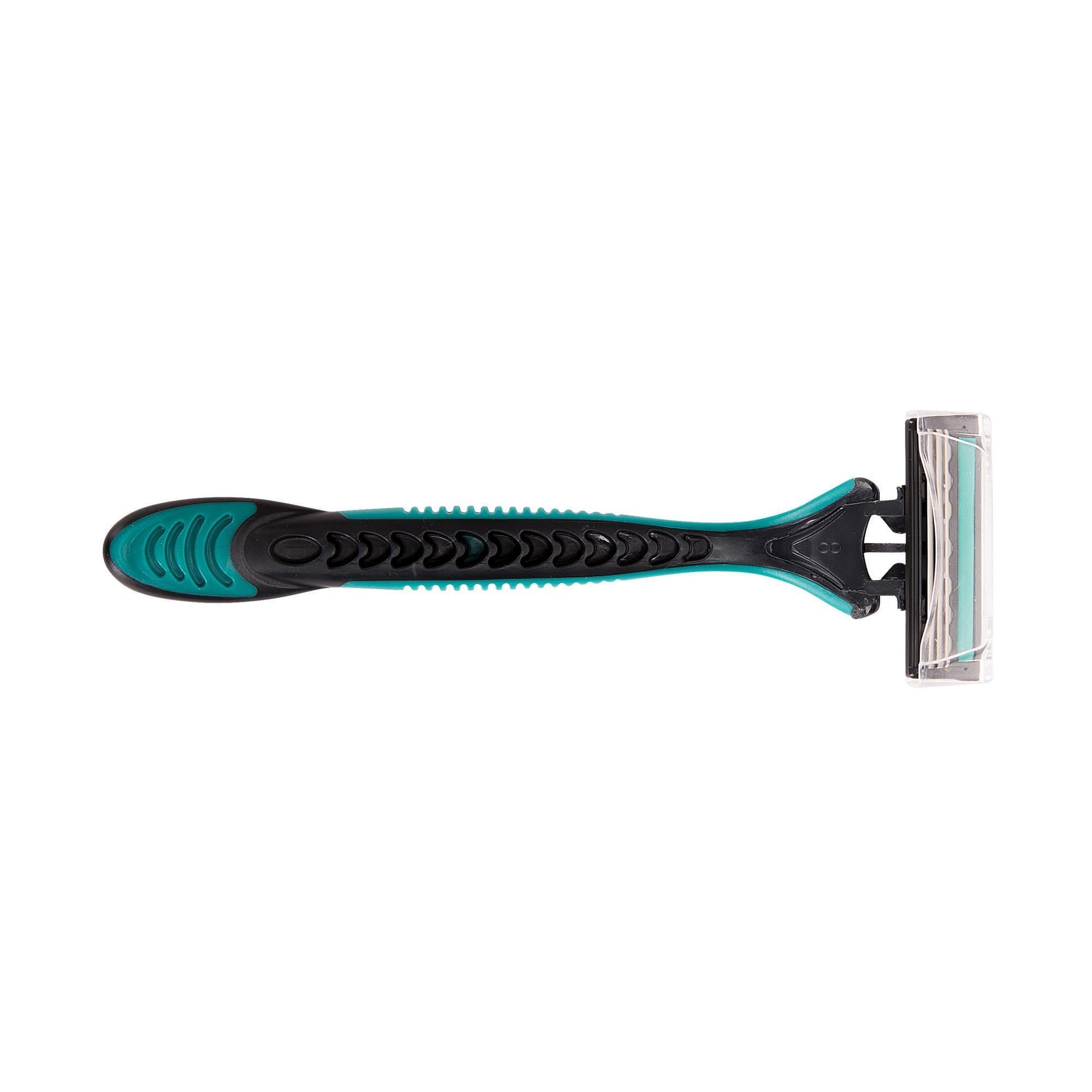 Complete Pro Triple Blade Swivel Pivot Razor - 24 Count (Black & Green) - Smooth Shaving for Men's Face & Body - Perfect for Travel & Daily Grooming