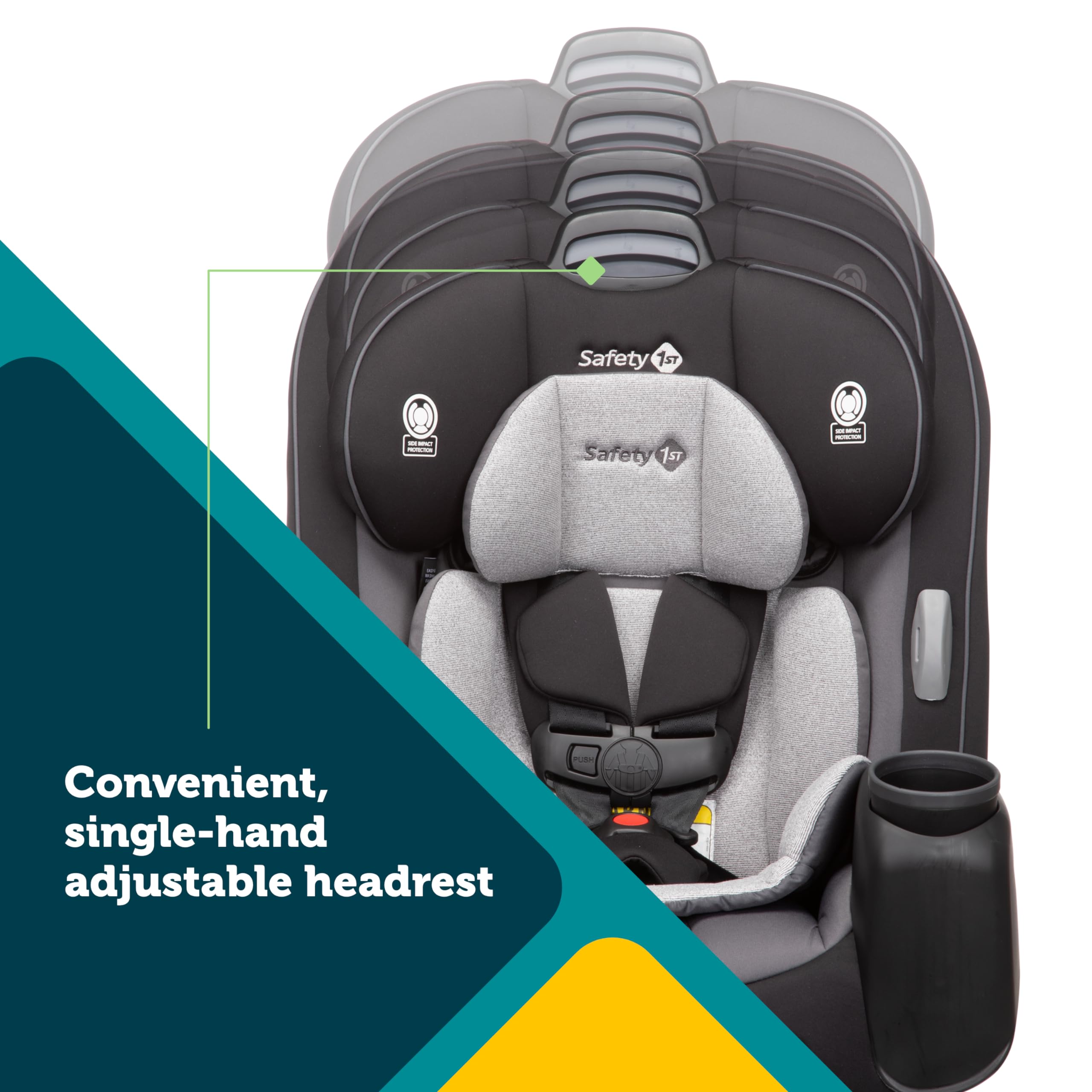 Safety 1st Crosstown DLX All-in-One Convertible Car Seat for Infants to Toddlers (10-100 lbs), Lavender - Premium Safety & Comfort for Travel, School & Family Road Trips