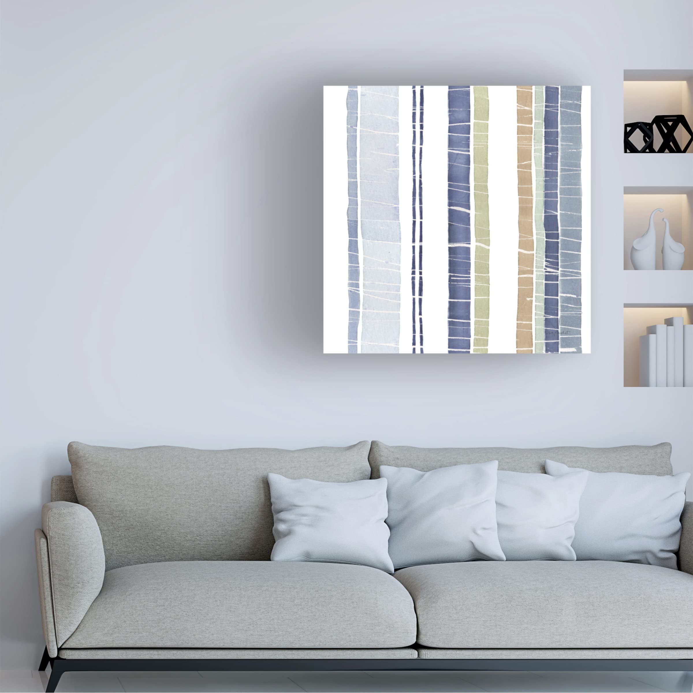 Bohemian Blue 19' Canvas Wall Art by Lisa Audit - Handmade Bohemian Home Decor for Living Room, Bedroom & Office