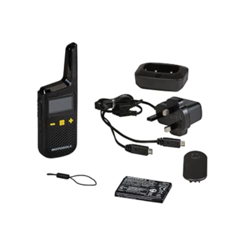 OSAT Motorola XT185 16-Channel UHF Two-Way Radio Twin Pack - Waterproof Walkie Talkies with Long Battery Life for Outdoor Adventures, Construction Sites & Emergency Communication