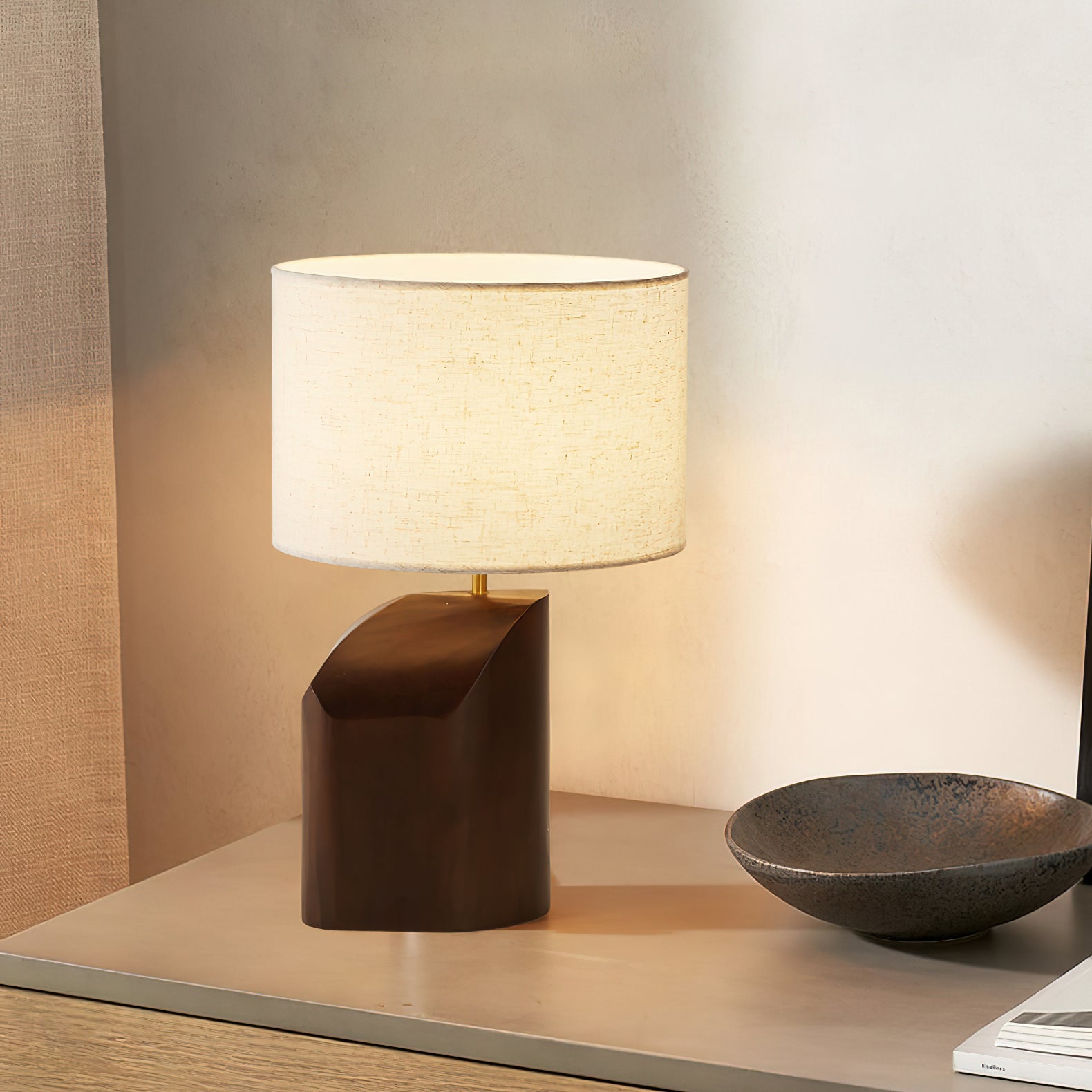 Arouca Modern Table Lamp - Stylish LED Bedside Night Light for Living Room, Bedroom & Office - Warm White & Cool White Dimmable Lighting