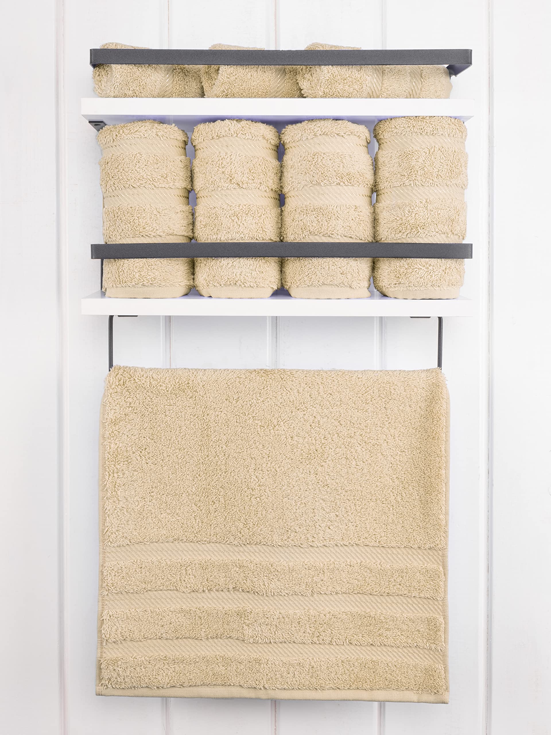 Premium 6-Piece Soft Linen Towel Set with 4 Bath & 4 Hand Towels - Luxury Bathroom Essentials for Spa, Hotel & Home Use - Ultra Absorbent & Quick Dry