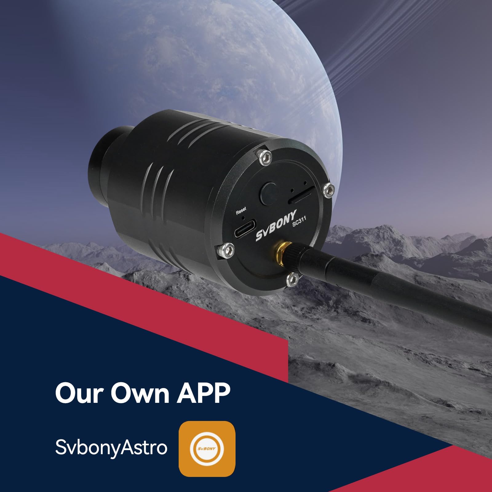 SVBONY SC311 WiFi Telescope Camera Eyepiece - 1080P Planetary Camera with IMX662 Sensor, 4 Device Connections & Removable UV IR Cut Glass for Moon, Jupiter, Saturn Photography | Perfect for Astrophotography & Stargazing Enthusiasts