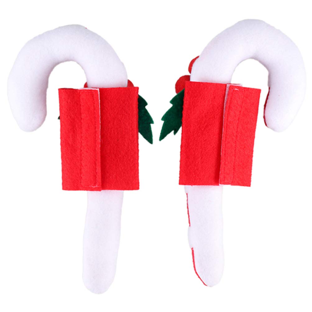 KESYOO Christmas Candy Cane Handle Covers - 2 Pack Fridge & Microwave Handle Protectors for Kitchen Appliances | Holiday Home Decor & Gift Idea for Christmas Kitchen Supplies