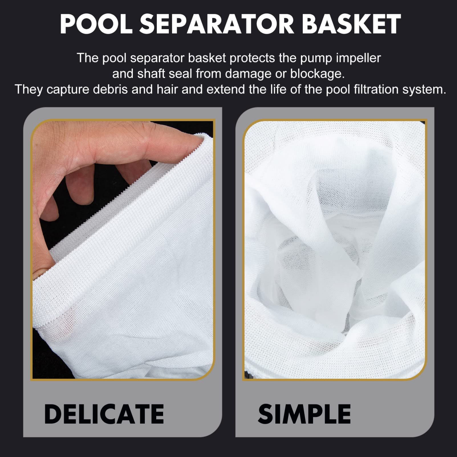 30pcs White Nylon Pool Skimmer Socks - Premium Pool Filter Socks for Inground Swimming Pools - Durable Skimmer Basket Replacement - Perfect for Pool Maintenance, Water Filtration & Clean Swimming Experience