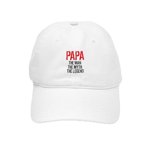 White - Papa, Man, Myth, Legend Cap