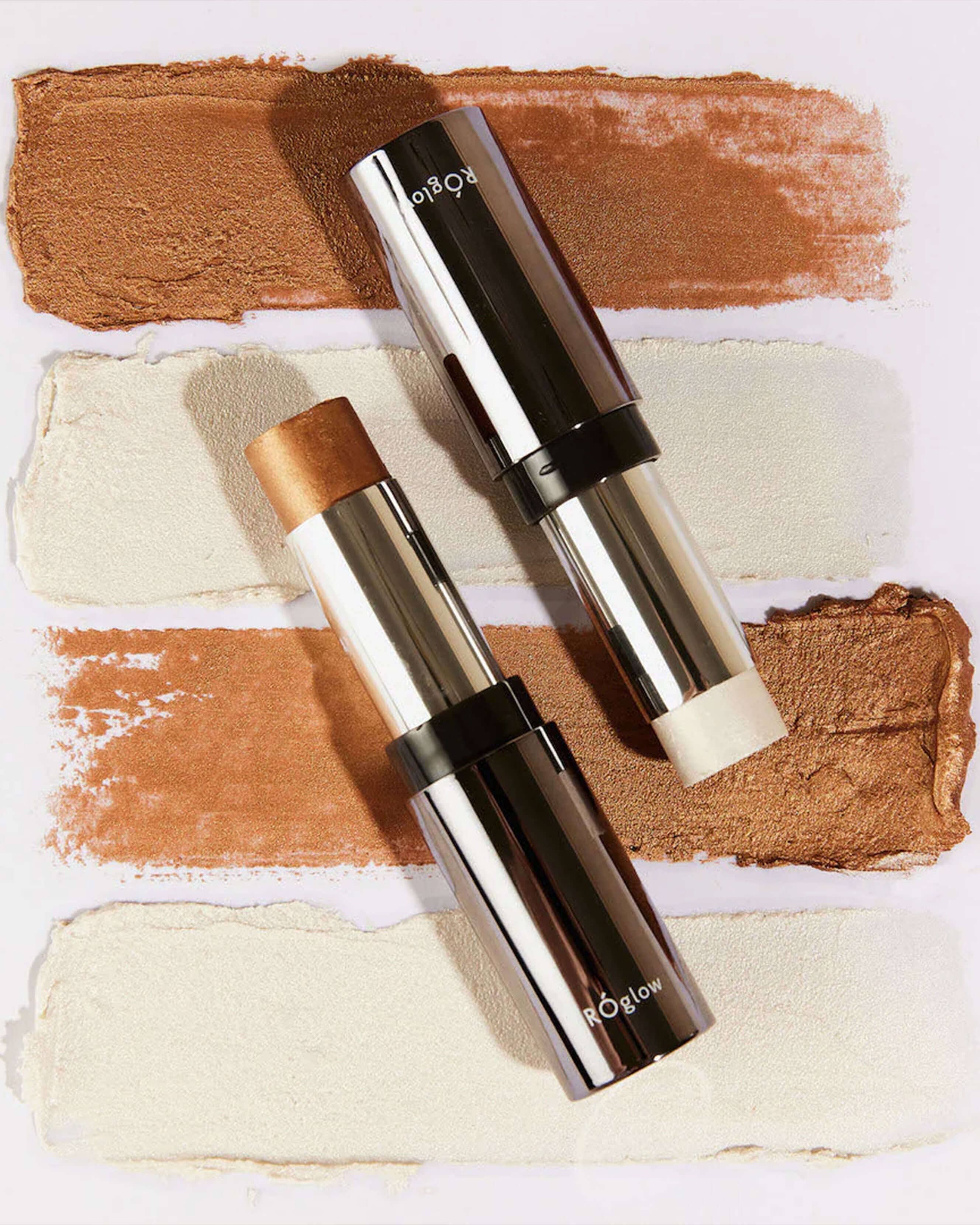 RÓGLOW Skin Stick Highlighter - Glow & Shine Makeup Stick for Face & Body, Natural Radiance Enhancer | Perfect for Contouring, Cheekbones & Everyday Glam Makeup Looks