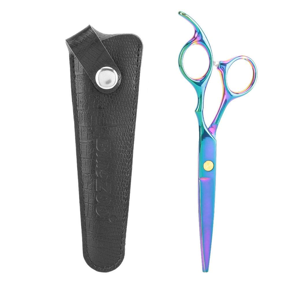 Qiilu Professional Colorful Sharp Hair Scissors with Protective Case - Barber Shears for Precise Haircutting & Styling | Perfect for Salon Professionals & Home Hairdressing