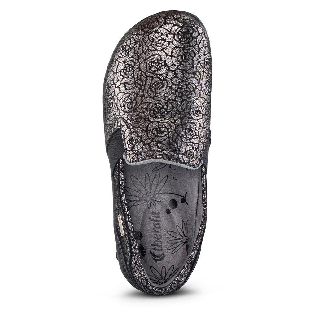 Annie Limited Edition Women's Slip Resistant Leather Slip On Shoes - Comfortable Non-Slip Loafers for Work, Nursing & Casual Wear