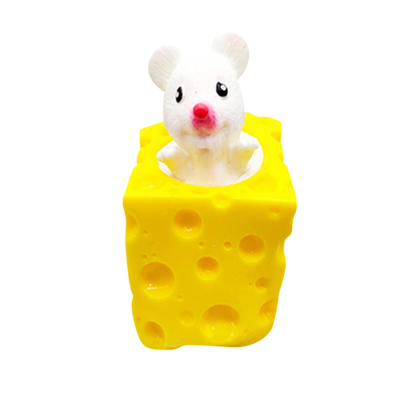 Fun Stress Relief Cheese Mouse Slow Rising Squishy Toy - Cute Decompression Fidget Toy for Adults & Kids - Perfect for Office, Home, and Anxiety Relief