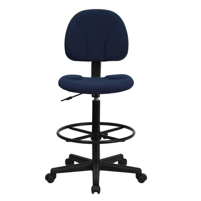 FLASH Patterned Fabric Drafting Chair BT 659 - Adjustable Height Office Chair for Artists, Architects & Designers - Ergonomic Stool for Drafting Table, Studio & Workspace