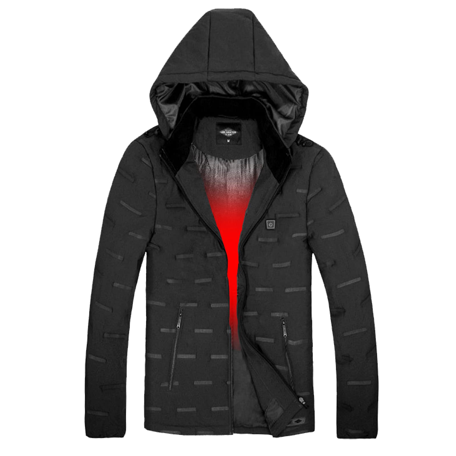 Men's Heated Jacket with 3 Adjustable Temperature Settings & Back Heating Zones - Machine Washable Winter Coat for Outdoor Work, Hiking & Camping
