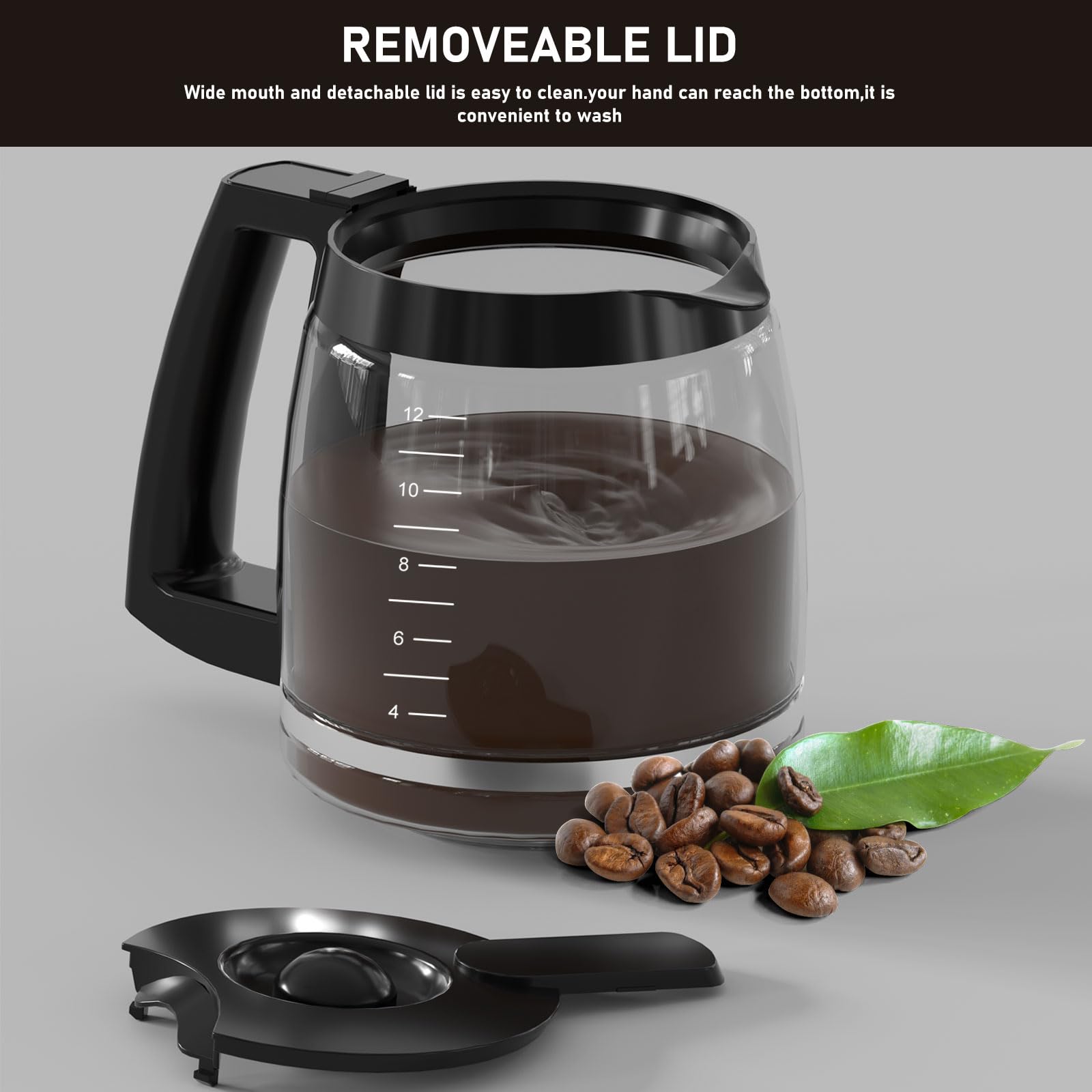 12-Cup Replacement Coffee Pot for Cuisinart Coffee Makers - Compatible with SS-12, SS-15, SS-16, DCC-1100BK, DCC-1200, DCC-2650, CHW-12P1, DGB-400, DGB-550BK, DGB-550BK1, DGB-625BC & DGB-700BC - Perfect for Home, Office or Restaurant Use