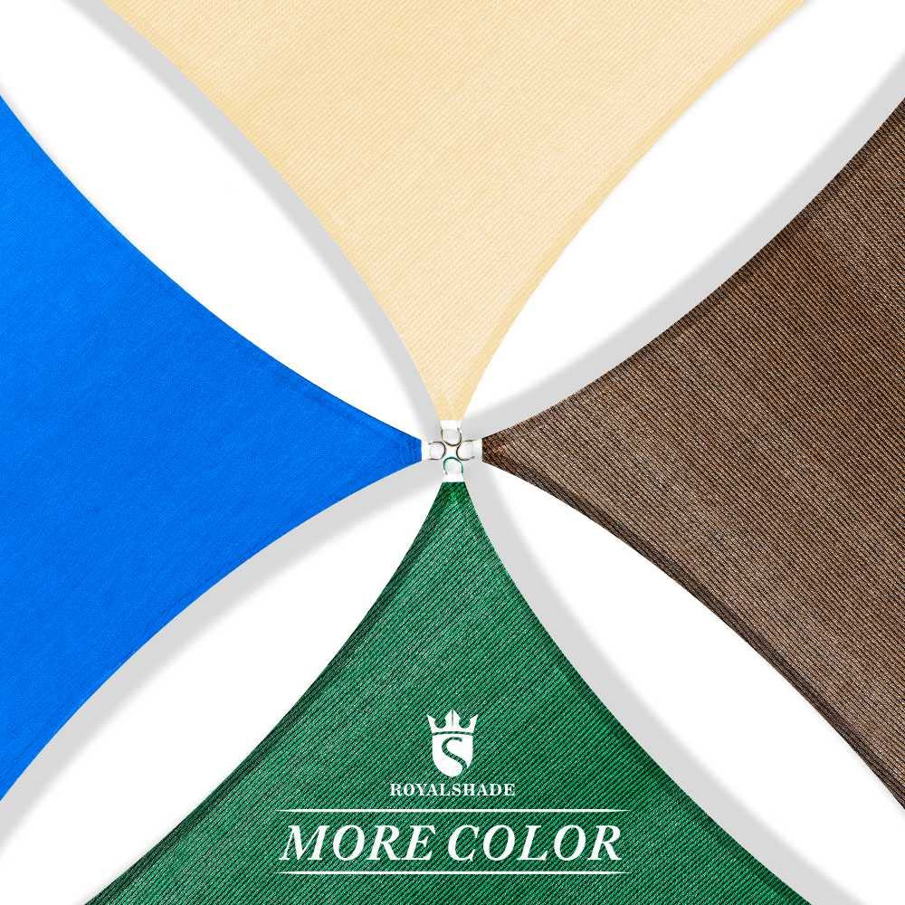 Royal Shade 9' x 14' Brown Rectangle Sun Shade Sail - UPF50+ UV Protection, 200GSM Heavy Duty Canopy for Patio, Garden & Pool - 3 Year Warranty (Custom Sizes Available)