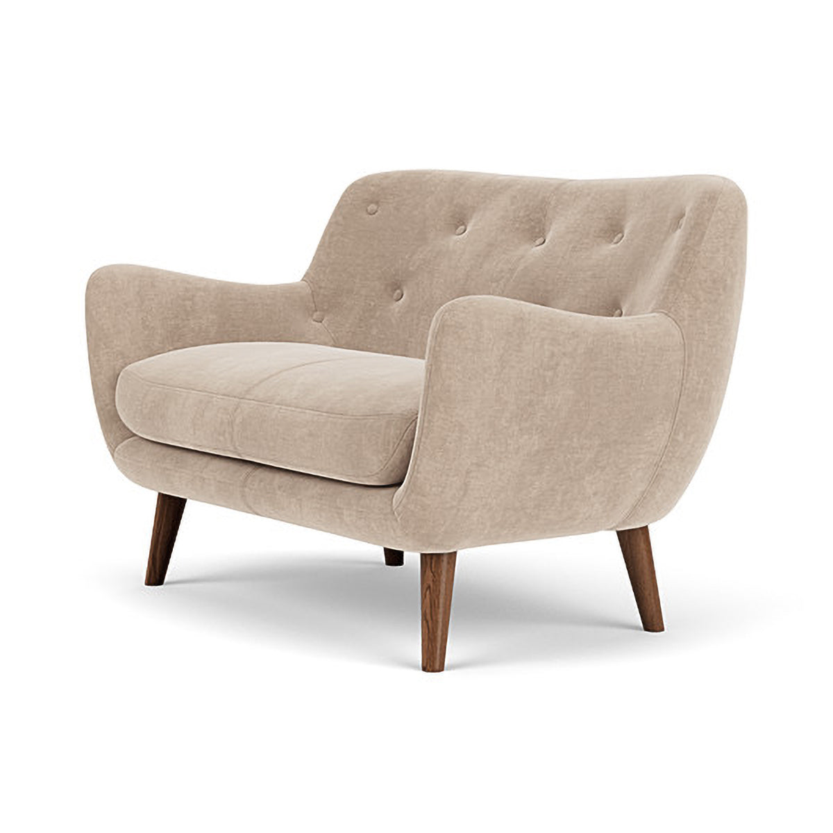 Herman Fabric 2 Seater Sofa - Modern Living Room Couch for Small Spaces, Apartment & Home Decor - Comfortable Loveseat with Soft Upholstery for Relaxing, Entertaining & Cozy Lounging