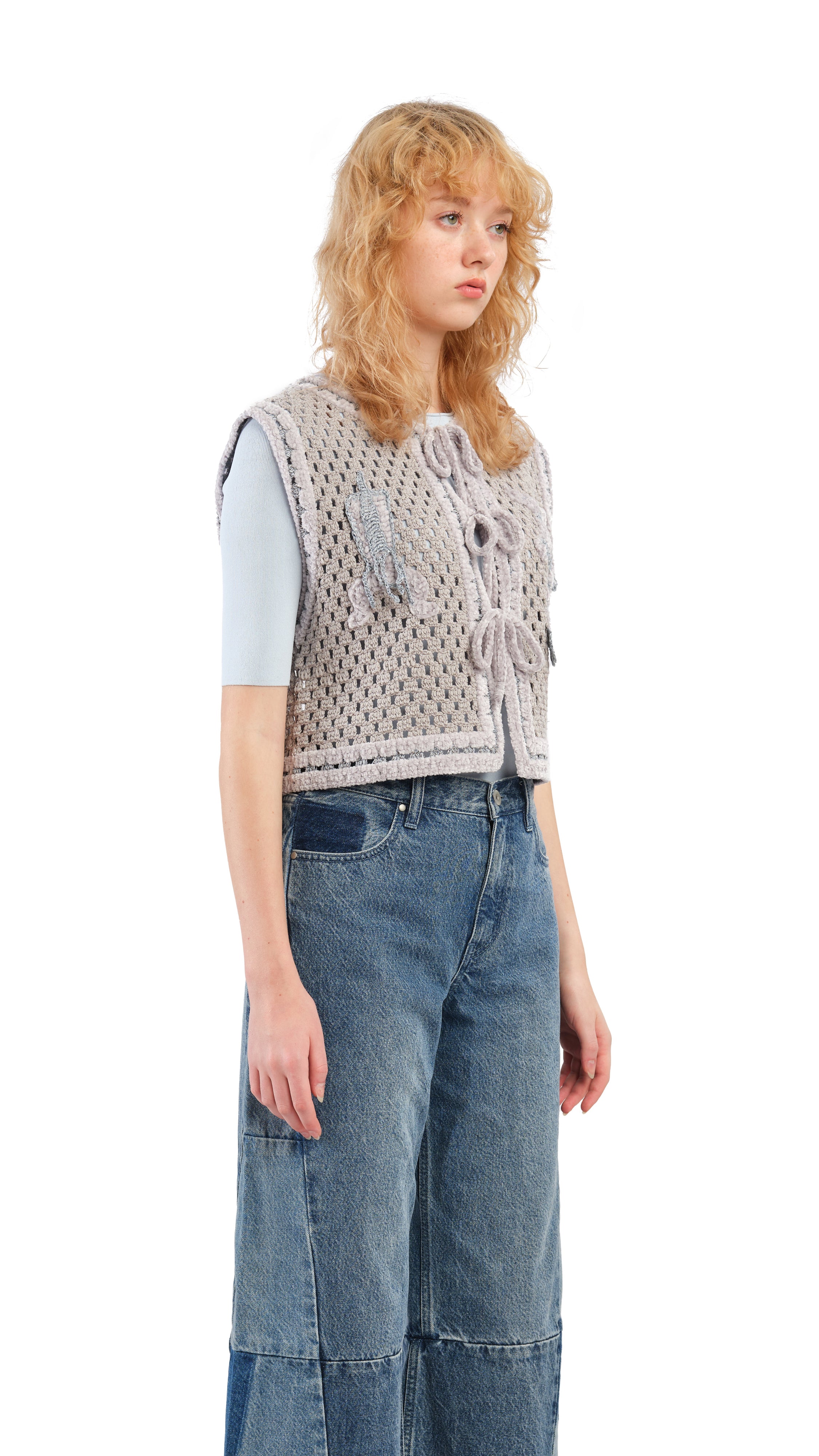 Selk'Nam Graphic Crochet Vest for Women - Boho Chic Handmade Knit Sweater Vest | Perfect for Fall Layering, Music Festivals & Boho Fashion Outfits