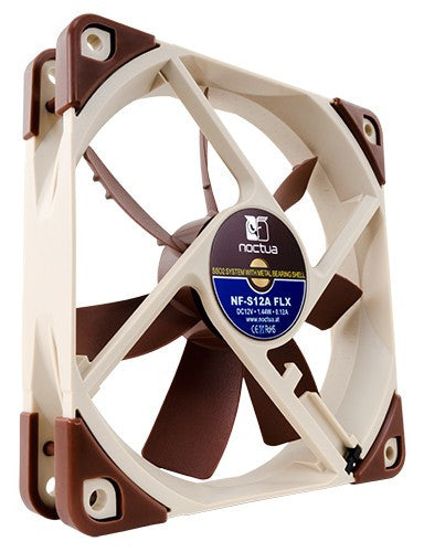 Noctua NF-S12A FLX Premium 120mm x 120mm x 25mm Ultra Quiet Cooling Fan - Perfect for PC Builds, Gaming Rigs & Computer Case Airflow Optimization