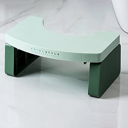 JF-XUAN Foldable Non-Slip Toilet Foot Stool - Portable Squatting Stool for Constipation Relief, Bathroom Step Stool with Storage (Color: As Shown) - Perfect for Home, Travel & Office Use