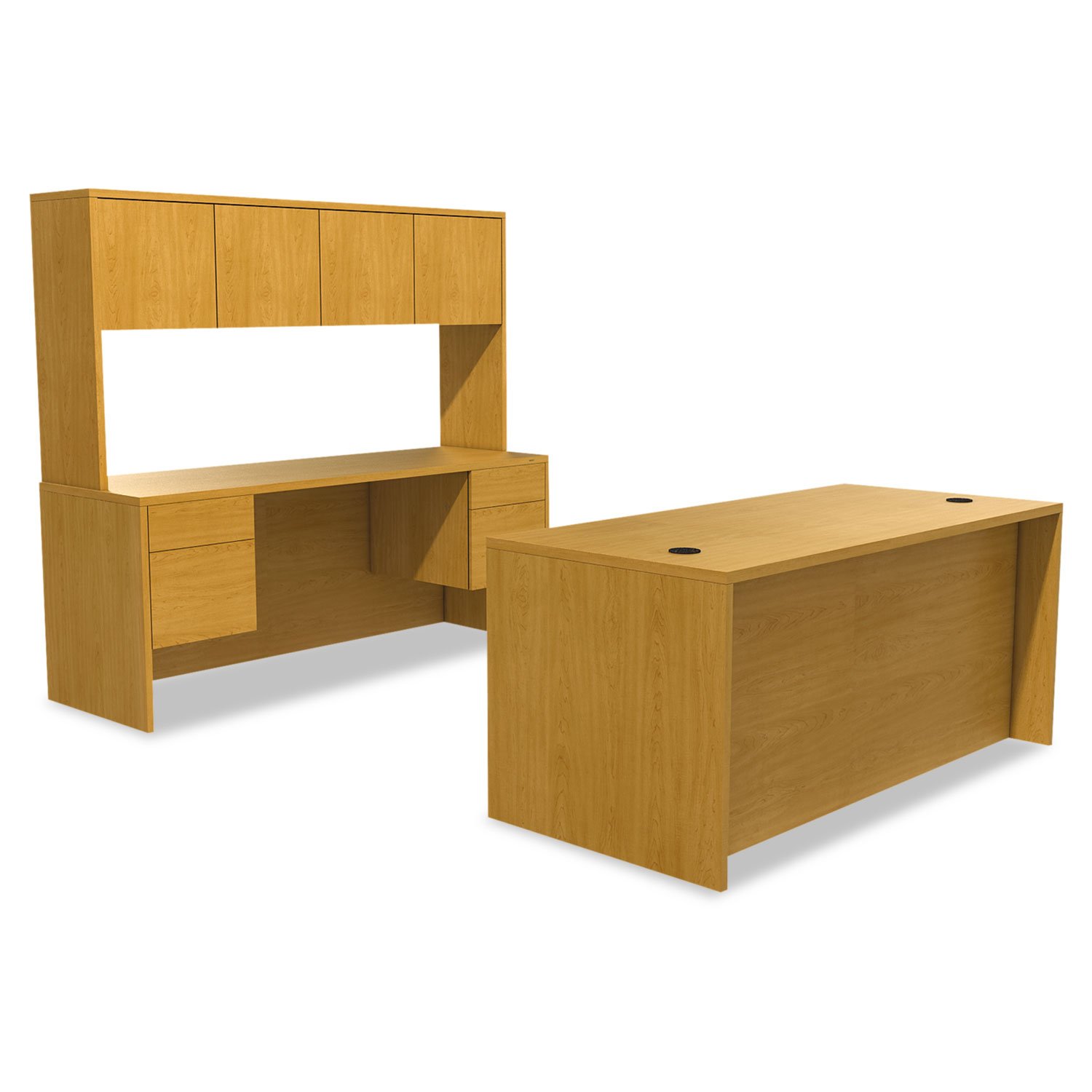 HON 10500 Series 4-Drawer Double Pedestal Office Desk - Heavy Duty Metal File Cabinet with Locking Drawers for Home & Business Workspace Organization