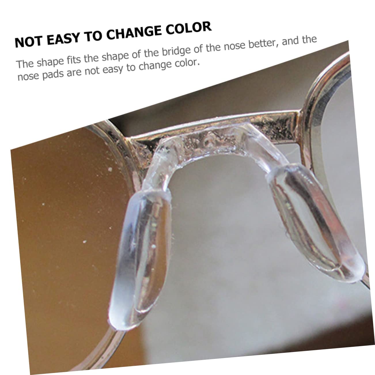 Hoement 4-Pack Interchangeable Glasses Nose Pads - Soft Silicone Eyeglass Frame Accessories for Comfort & Support - Perfect for Reading, Computer Use, and Daily Wear