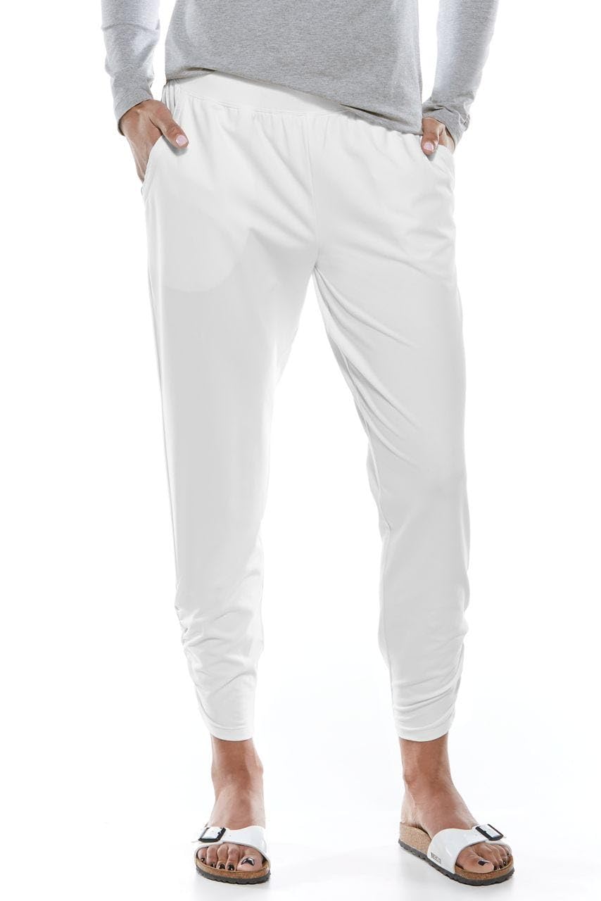 Coolibar UPF 50+ Women's Sun Protective Café Ruche Pants - Lightweight, Breathable & UV Blocking for Outdoor Activities, Travel & Beach Wear