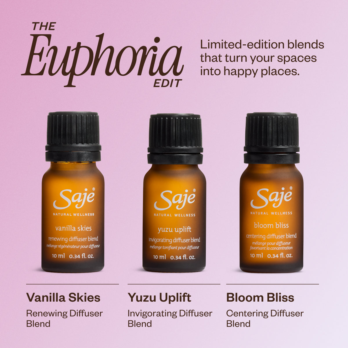 Bloom Bliss Centering Essential Oil Diffuser Blend - Relaxing Aromatherapy for Stress Relief & Meditation at Home