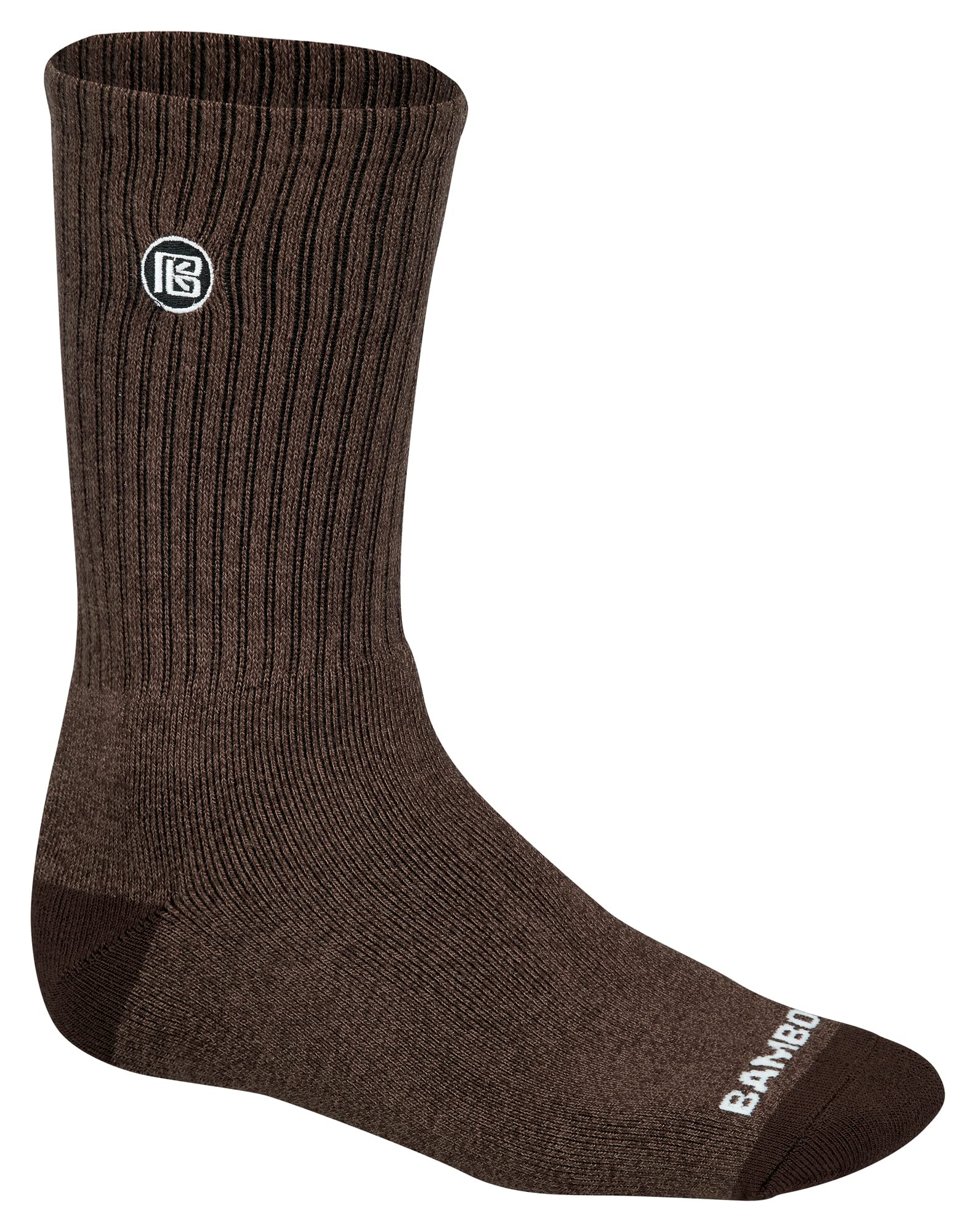 Premium Bamboo Crew Work Socks - Moisture Wicking & Odor Eliminating Athletic Socks for Men & Women - Ideal for Running, Hiking & Outdoor Activities