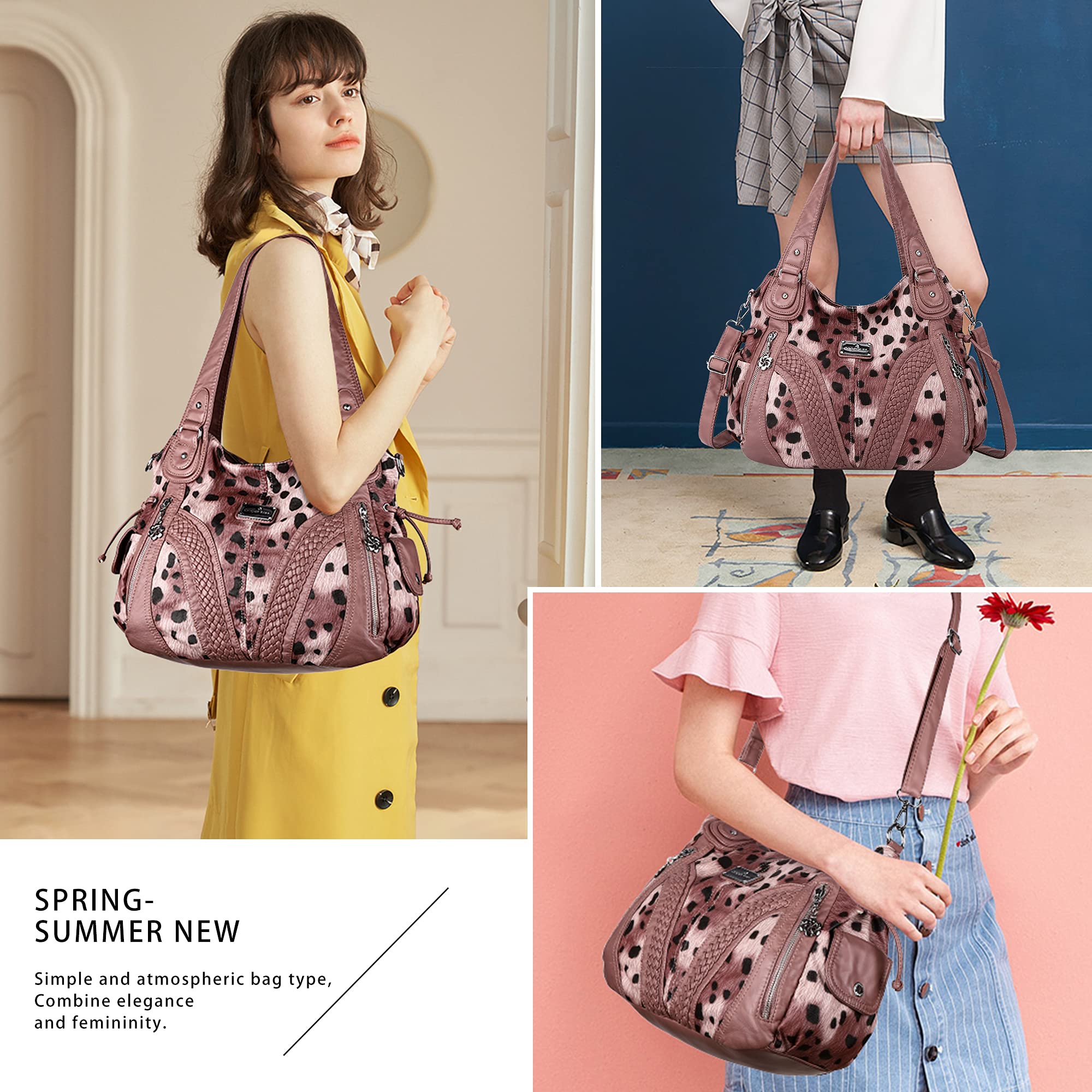 Women's Fashion Tote Bag & Shoulder Purse - Washed Synthetic Leather Top Handle Satchel Handbag for Work, Travel & Everyday Use