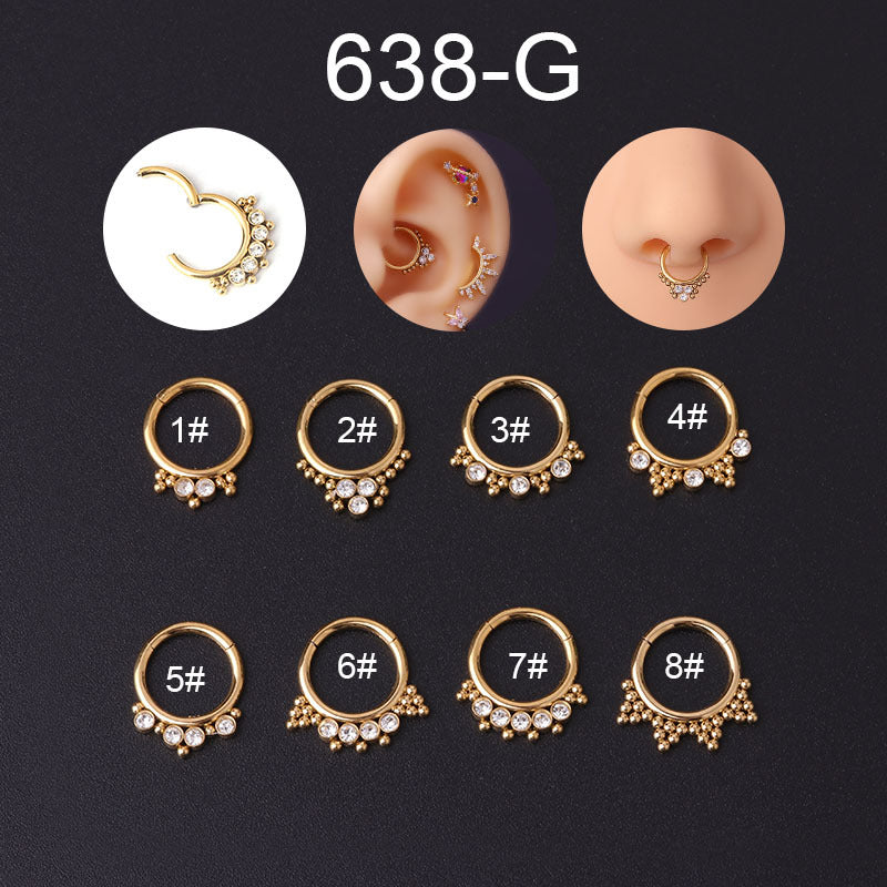 18K Gold Hoop Nose Rings & Septum Clicker Rings - Elegant Hoop Earrings for Women | Perfect for Piercings, Parties & Everyday Wear | HSPJ638