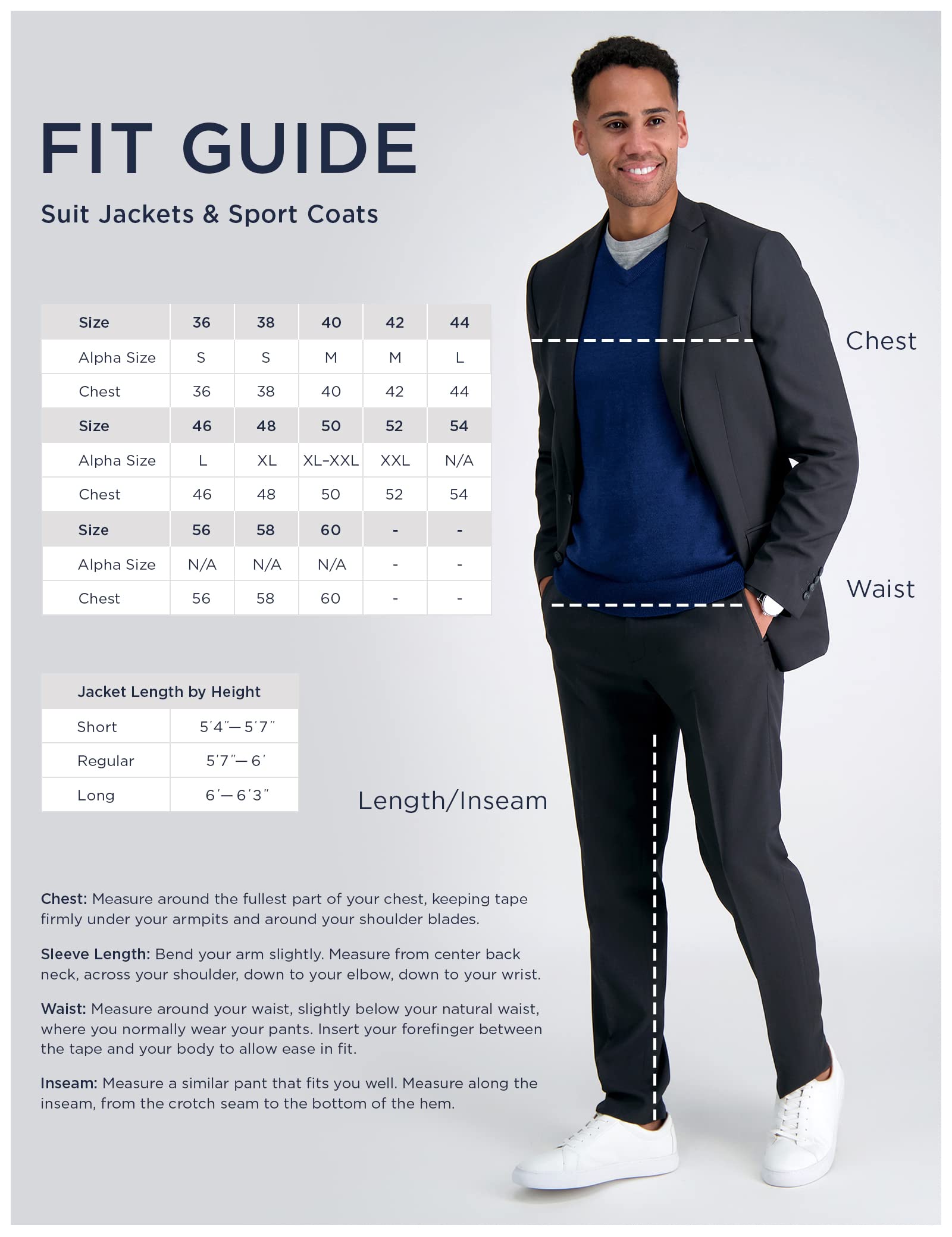 Haggar Men's Travel Performance Tailored Fit Suit Separates - Pants & Jacket Set | Wrinkle-Resistant Business Attire for Office, Weddings & Formal Events