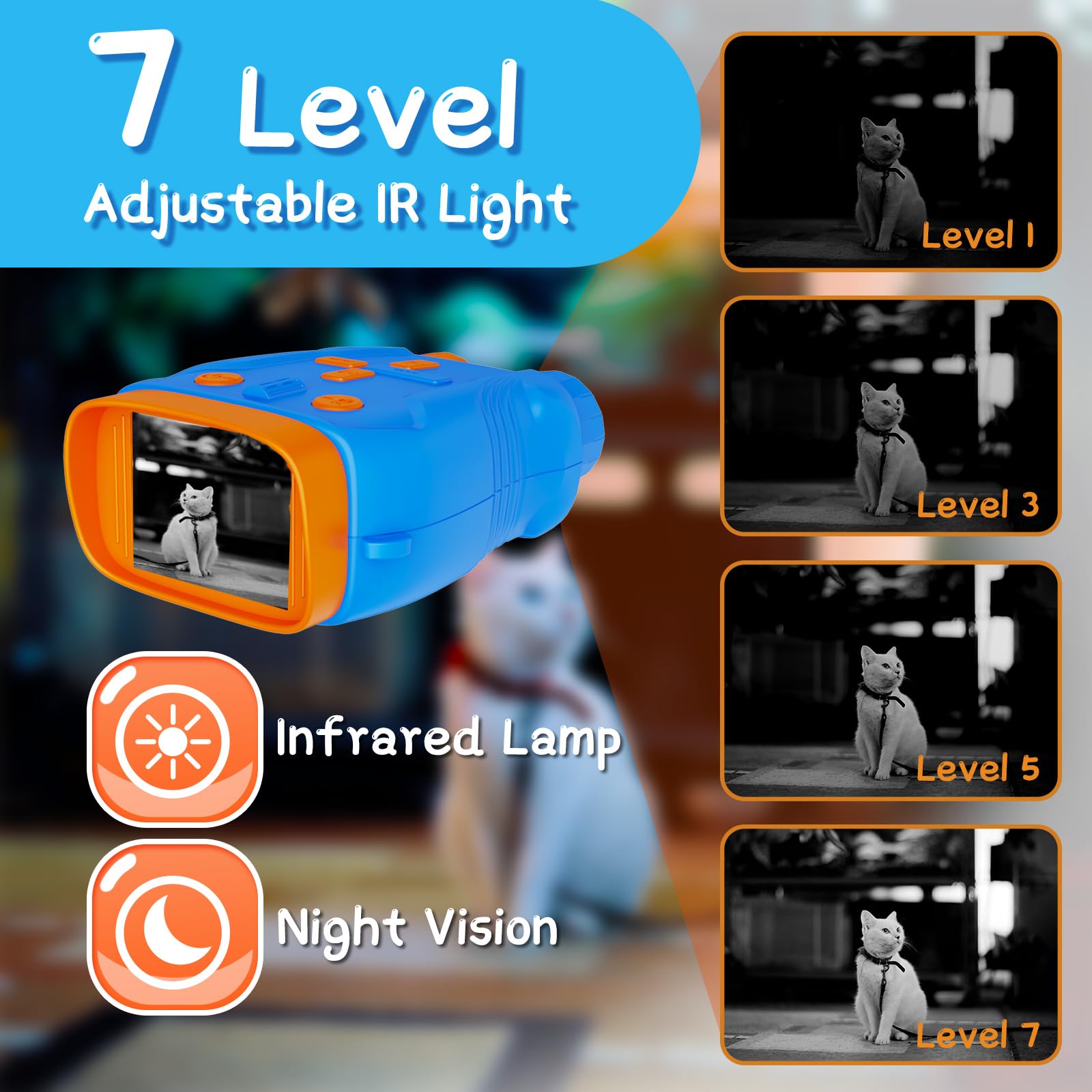 Night Vision Goggles for Kids Ages 5-12 | 5X Zoom Binoculars with 32GB Card | Perfect for Outdoor Adventures, Camping & Nighttime Exploration